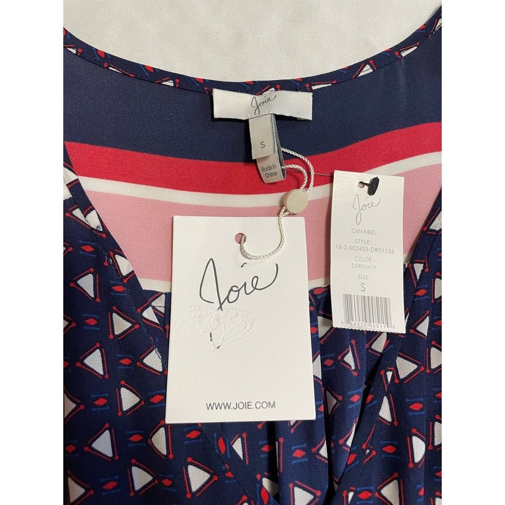 Joie NWT New $328 Joie Ginabel Silk Handkerchief Dress Blue Red Size S / US 4 / IT 40 - 7 Thumbnail