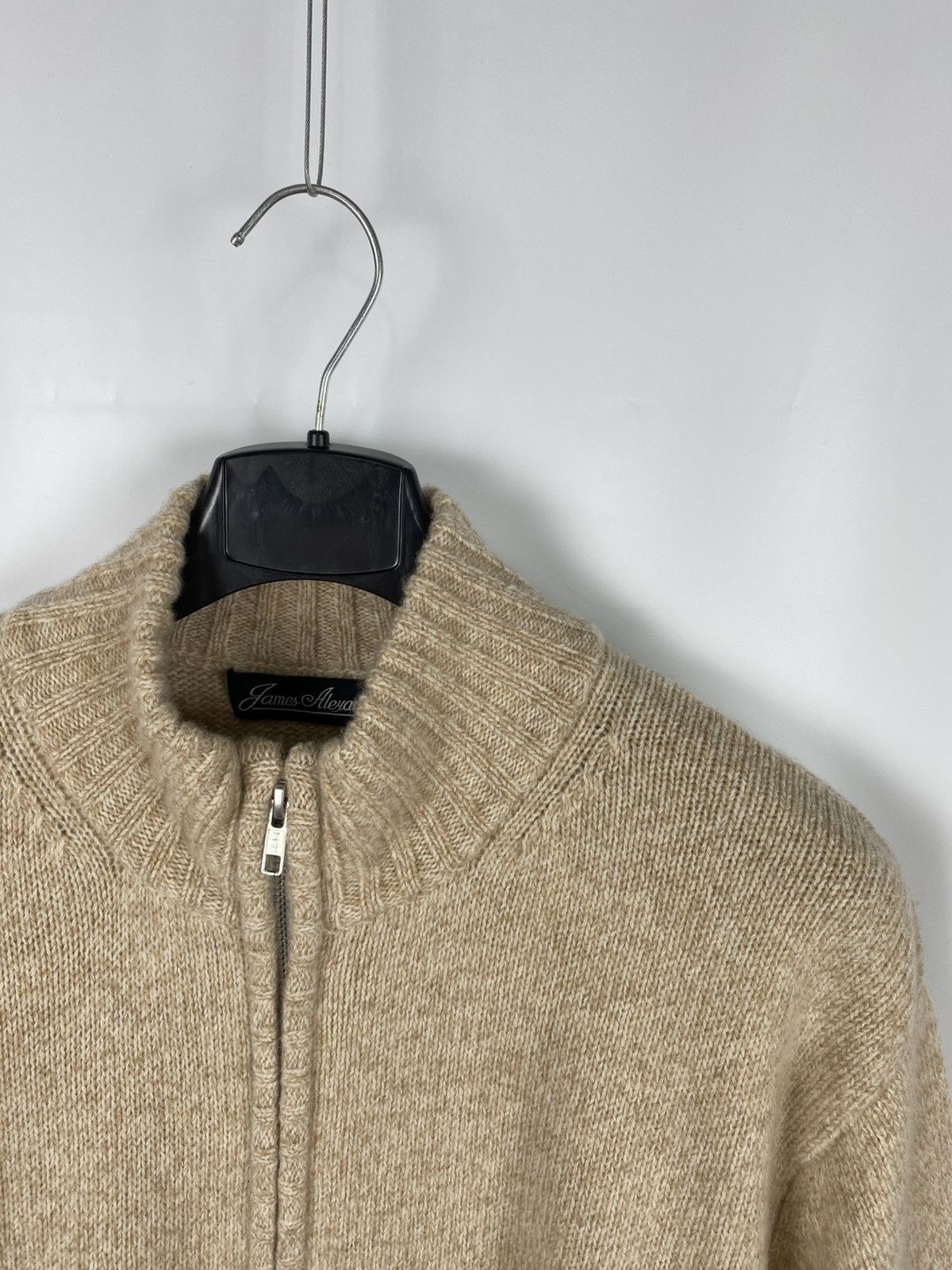 Designer James Alexander Full Zip Wool Sweater size L Size US L / EU 52-54 / 3 - 2 Thumbnail