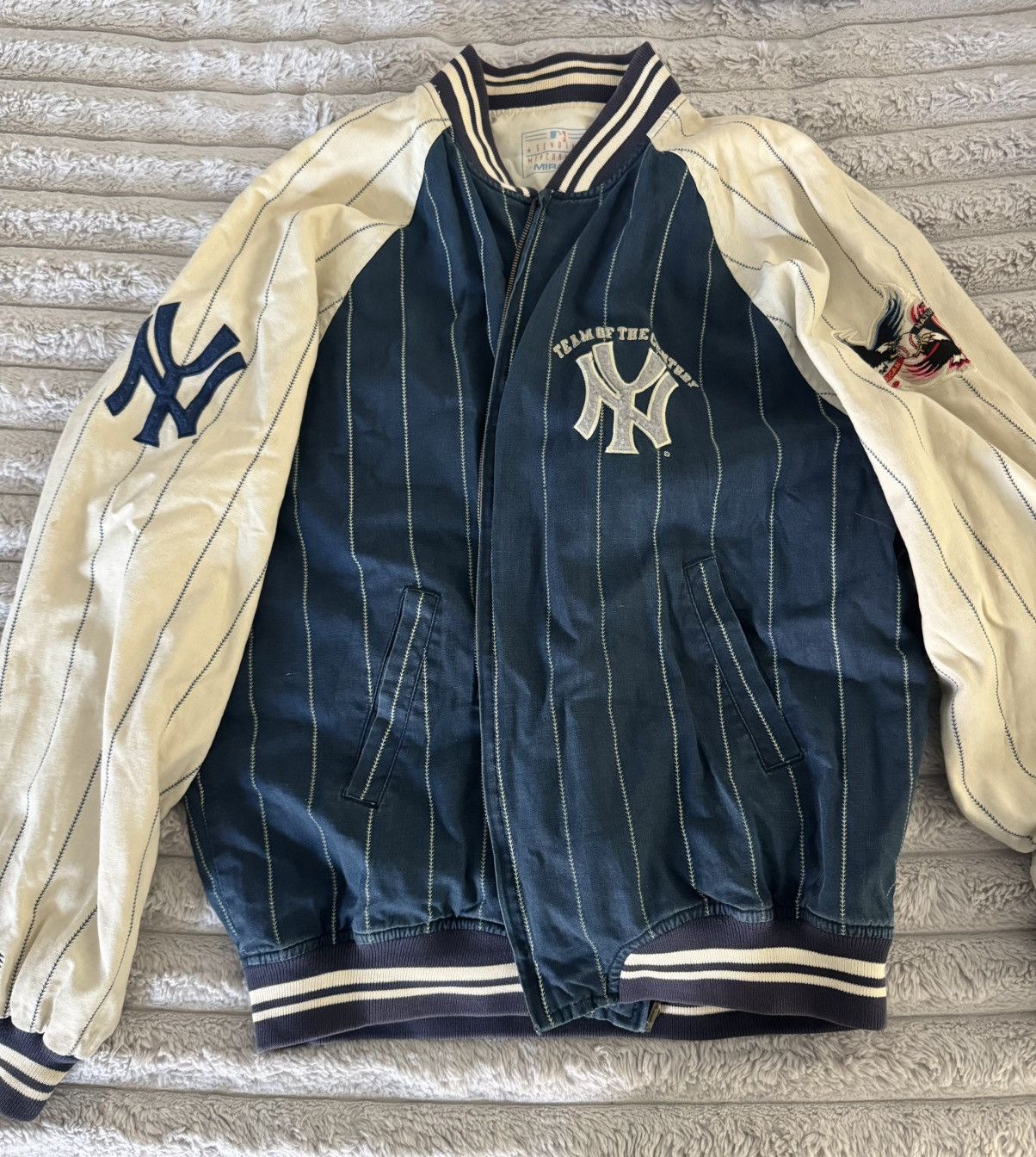 New York Yankees 90s authentic MLB yankees bronx bombers world series varsity Size US XL / EU 56 / 4 - 9 Thumbnail