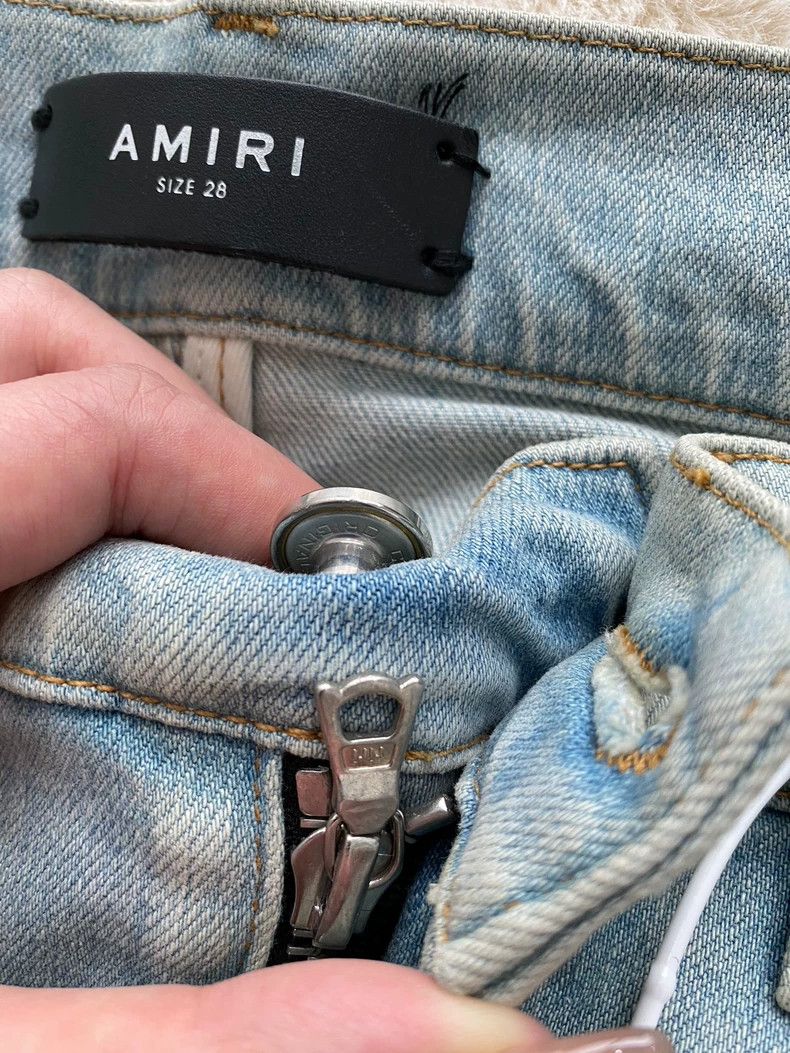 Amiri Amiri Washed Blue Sports Fluorescent Stripe Jean Size US 28 / EU 44 - 7 Thumbnail