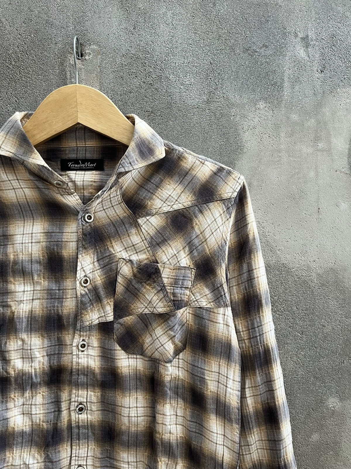 Tornado Mart Distressed Plaid Shirt – Tornado Mart Style Size US L / EU 52-54 / 3 - 4 Thumbnail