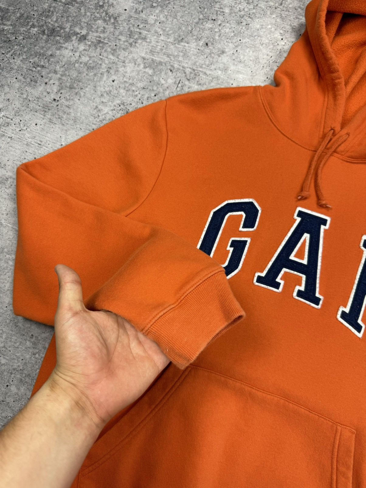 Gap × Vintage Vintage Gap Orange Hot Big Logo Y2K Style Hoodie Sweatshirt Size US L / EU 52-54 / 3 - 7 Thumbnail