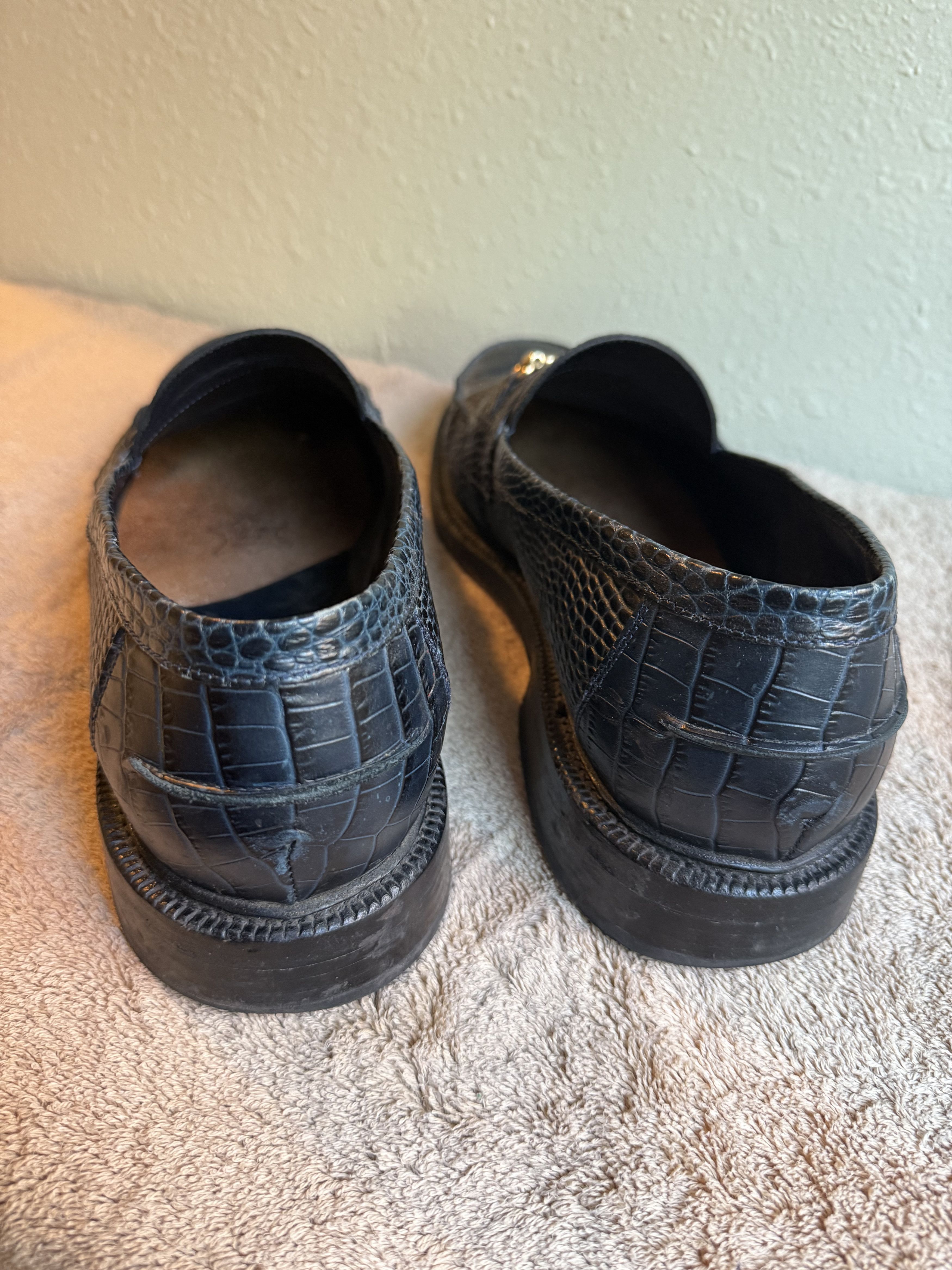 Blackstock & Weber Blackstock & Weber Horse Bit Loafer - Blue Croc Size US 12 / EU 45 - 5 Thumbnail