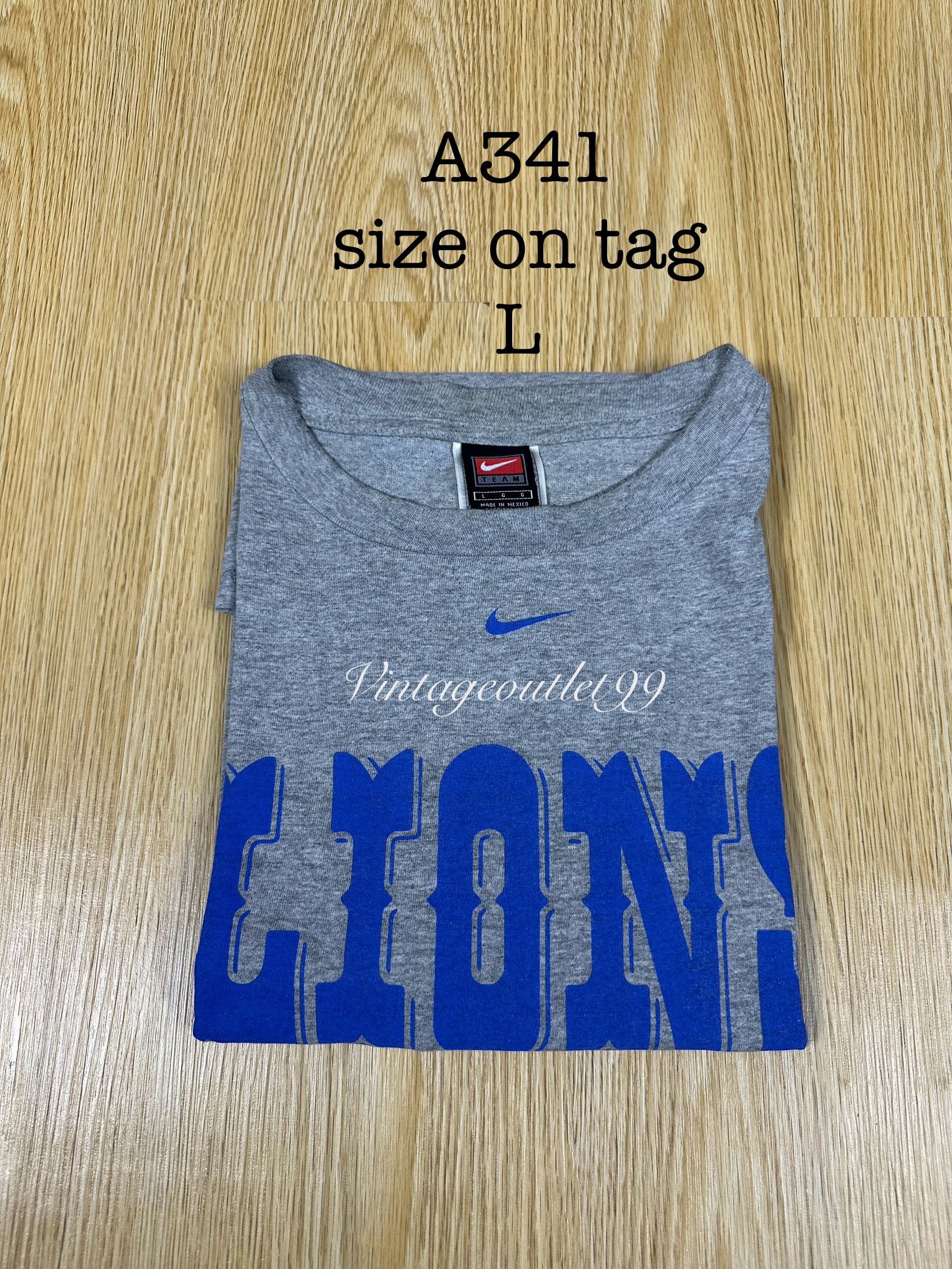 Nike × Vintage Vintage Nike Lions Club Center Swoosh Logo A341 Size US L / EU 52-54 / 3 - 11 Thumbnail