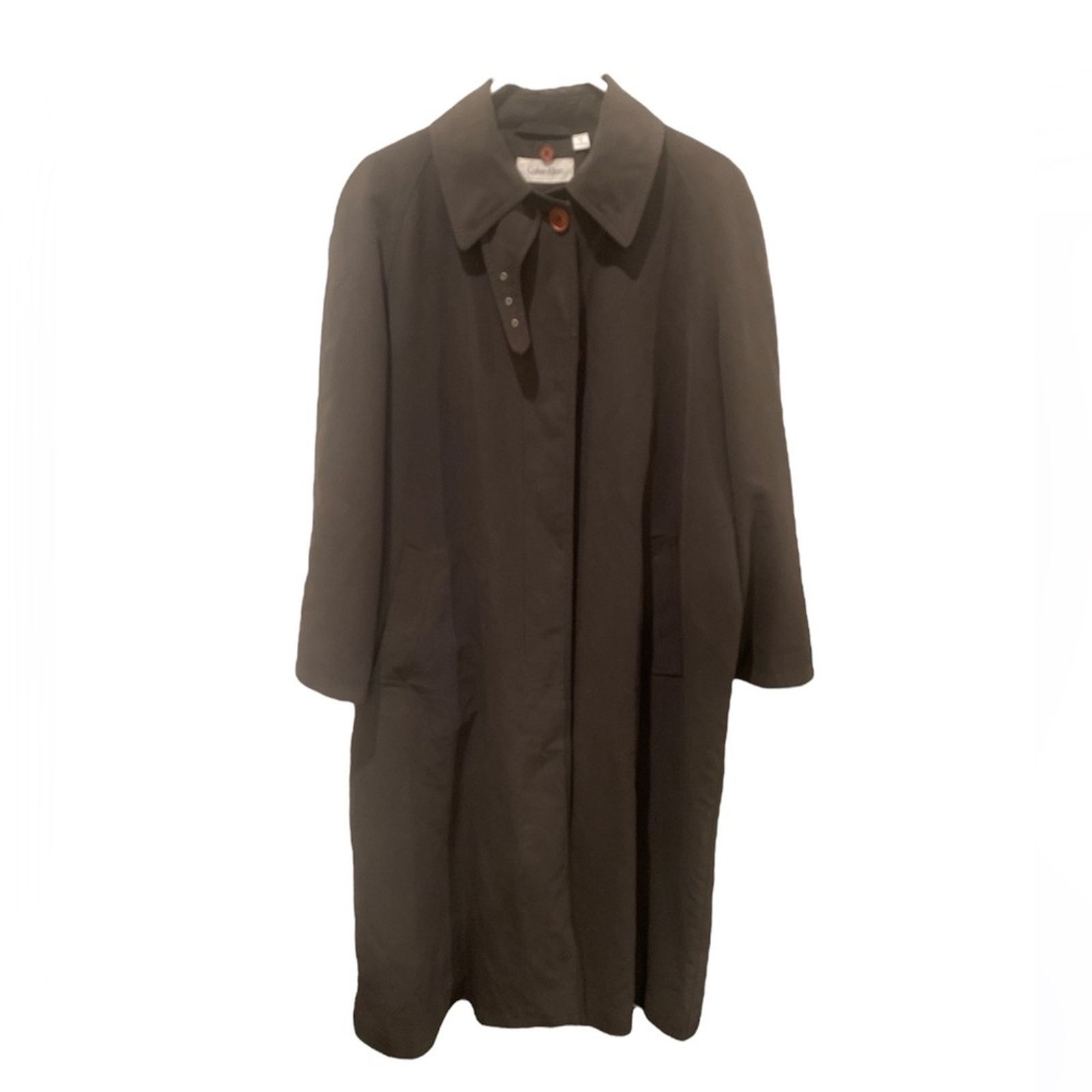Calvin Klein CALVIN KLEIN Versatile Full Length Brown Overcoat L Size L / US 10 / IT 46 - 1 Thumbnail