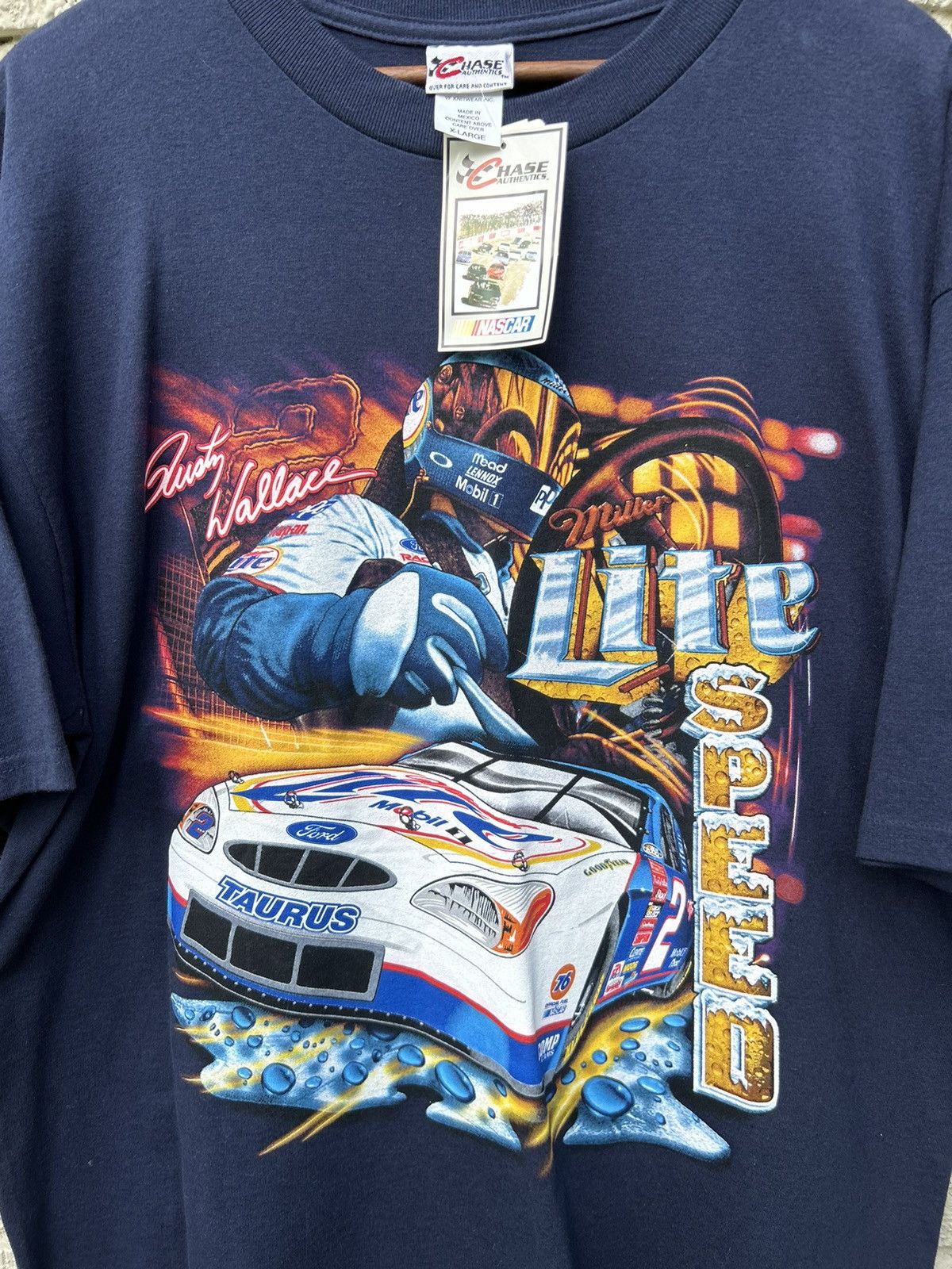 Chase Authentics 2000 NWT Rusty Wallace Miller Lite graphic tee Size US XL / EU 56 / 4 - 3 Thumbnail