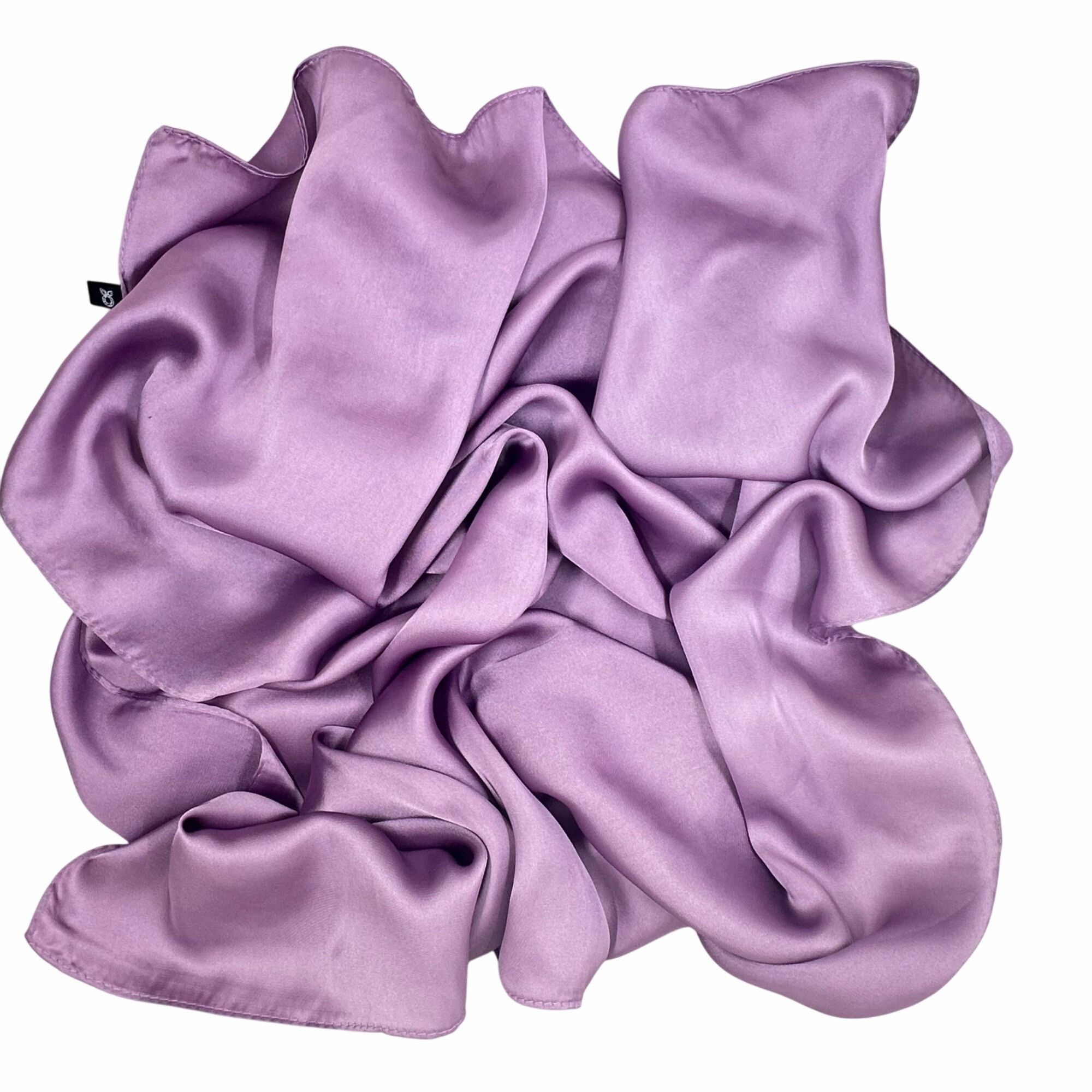 Other ✨Elegant Bandana Square Silky Scarf Lavender Solid Wrap Vers Size ONE SIZE - 4 Thumbnail