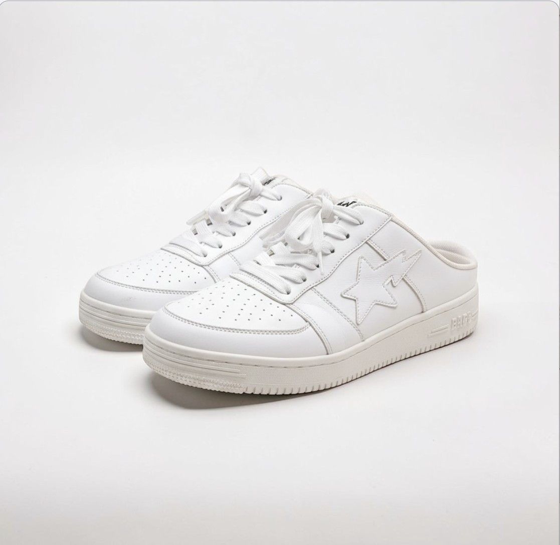 Bape BAPE STA White Leather Sneakers Size 12 Authentic Bapesta Size US 12 / EU 45 - 1 Thumbnail