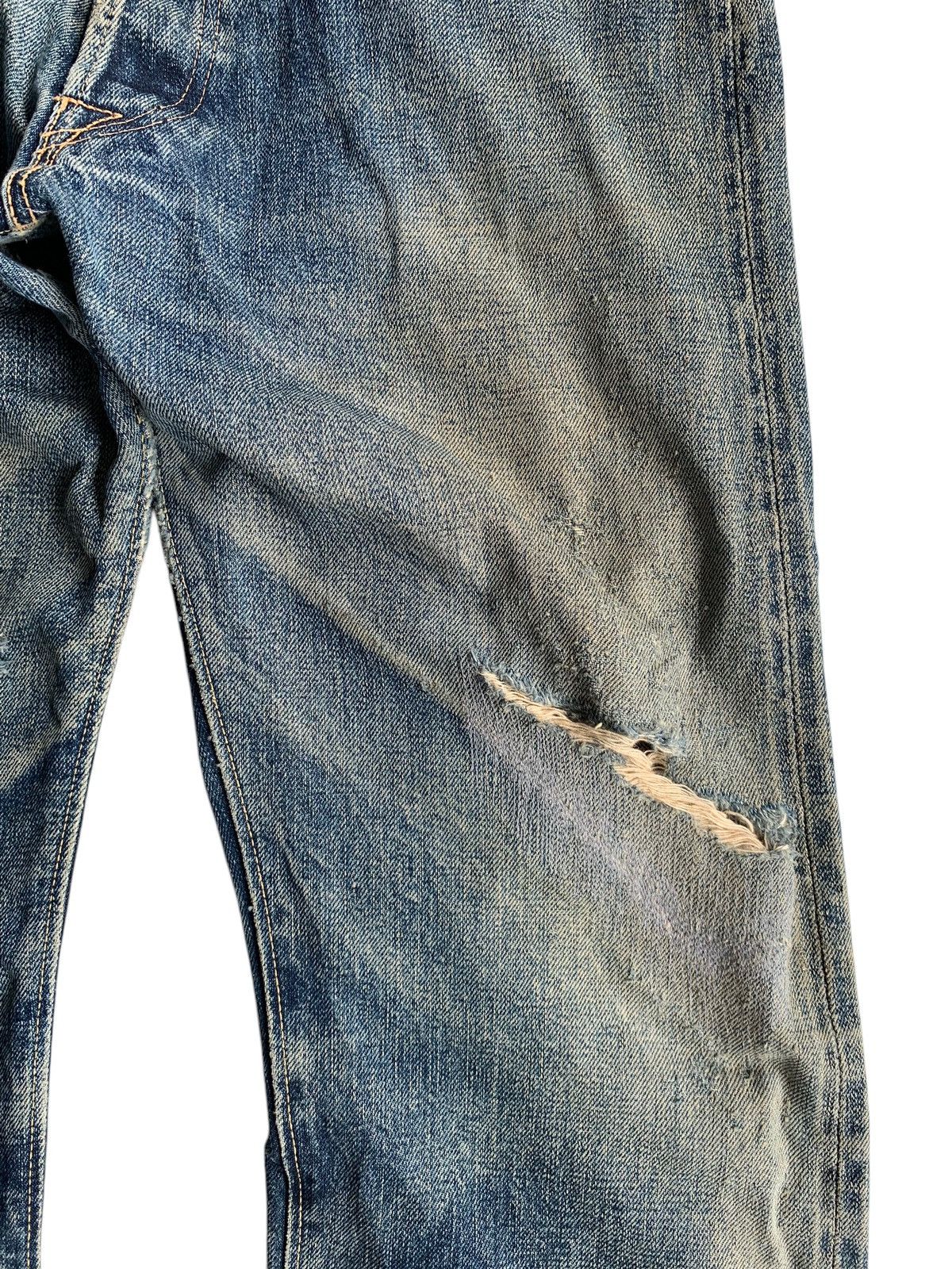 Denime × Japanese Brand VINTAGE DENIME BUTTON FLY SELVEDGE DISTRESSED DENIM JAPANESE Size US 29 - 15 Thumbnail