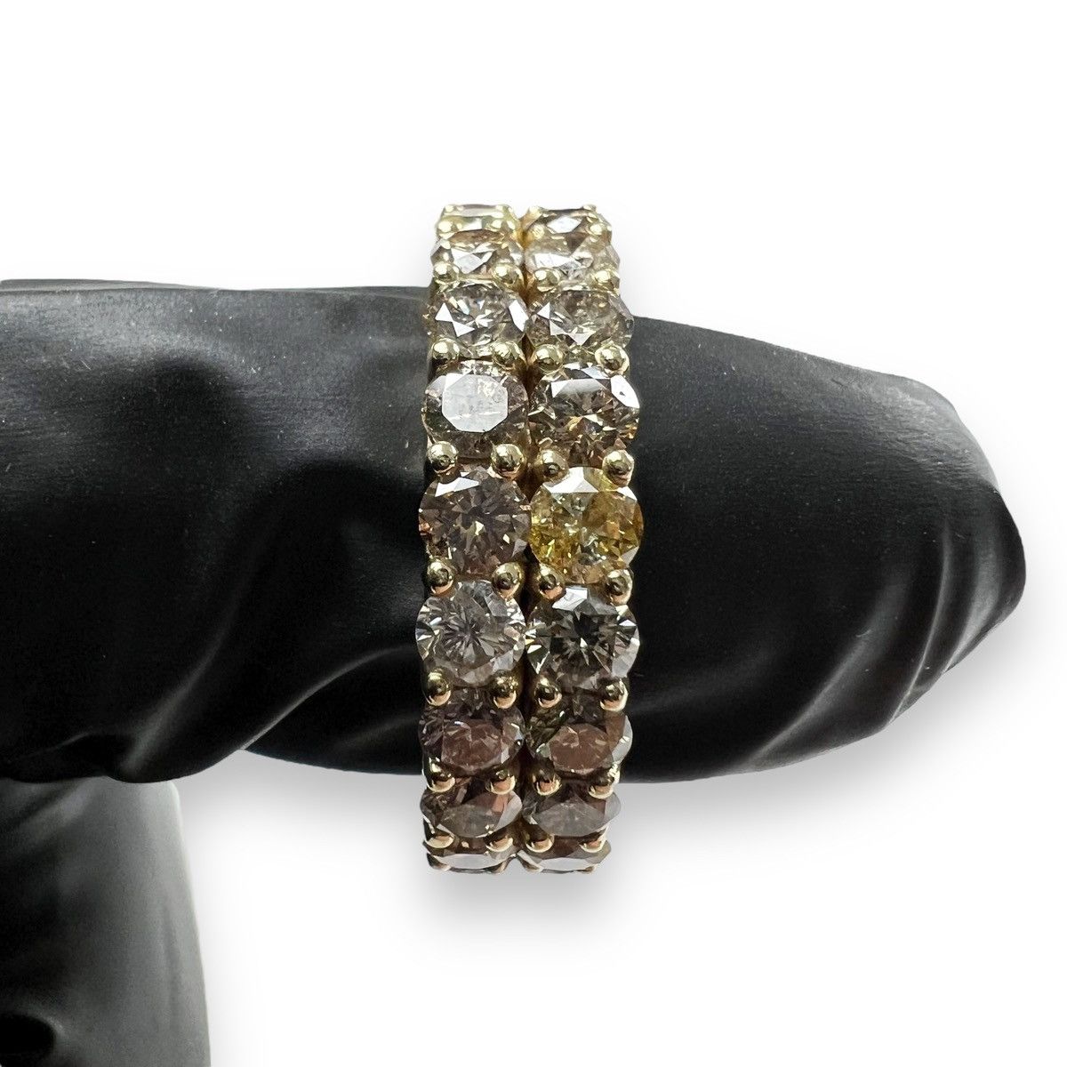 Other 14ct Gold 4.51ct VS-SI Diamond Double Eternity Ring Size ONE SIZE - 4 Thumbnail