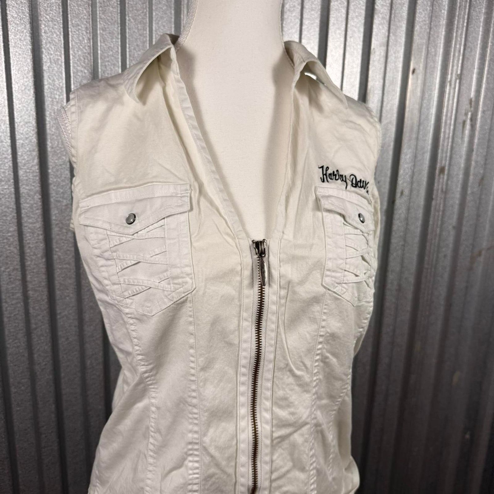 Harley Davidson Harley davidson cream zipup tee Size S / US 4 / IT 40 - 5 Thumbnail
