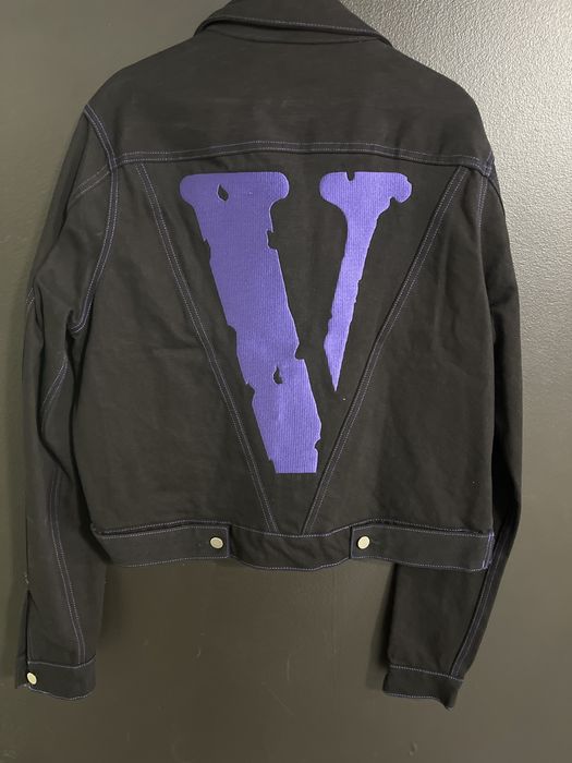 Vlone jean jacket on sale purple