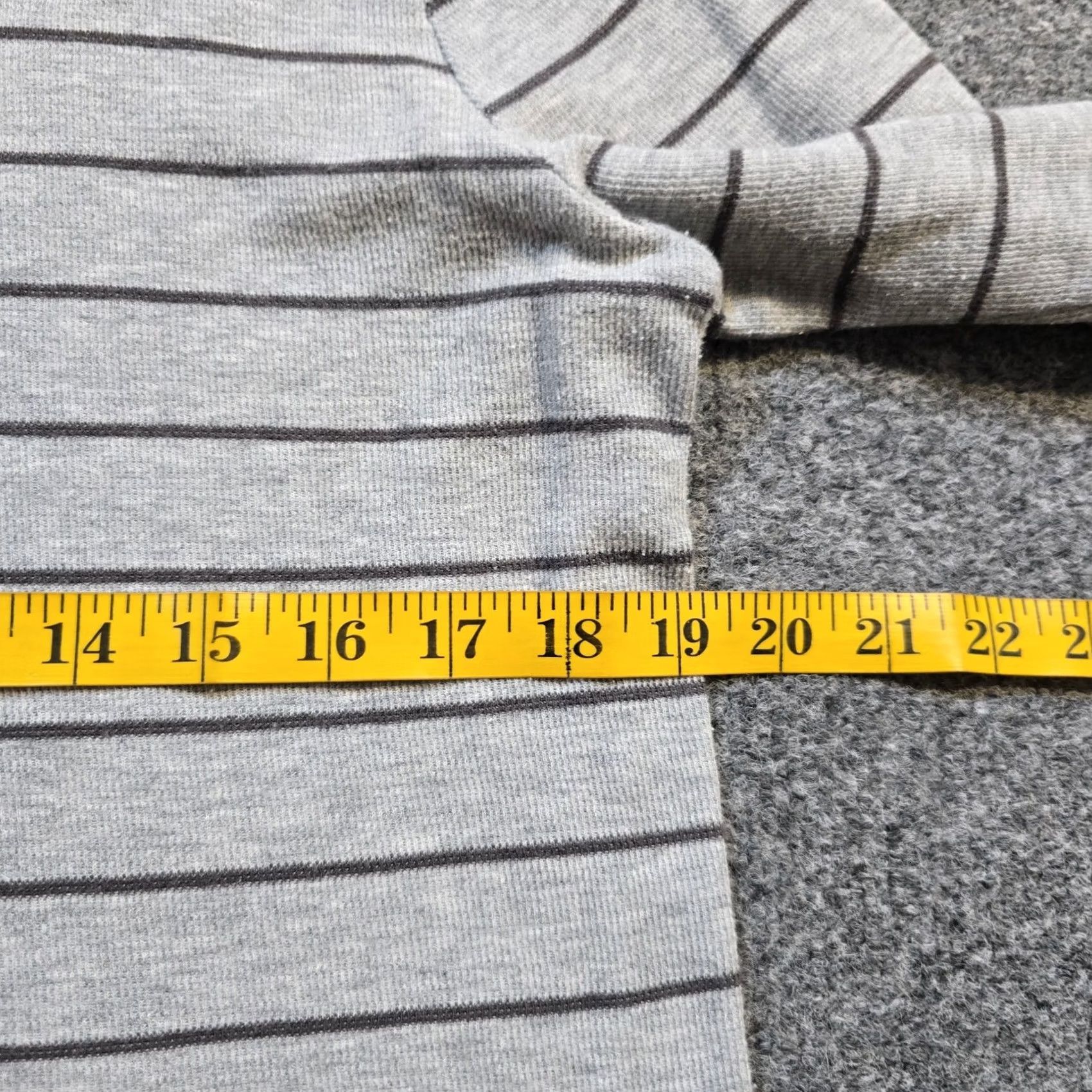 J. Jill J Jill Sweater Womens Medium Gray Striped Pockets Long Sleeve Casual Pullover Size M / US 6-8 / IT 42-44 - 5 Thumbnail