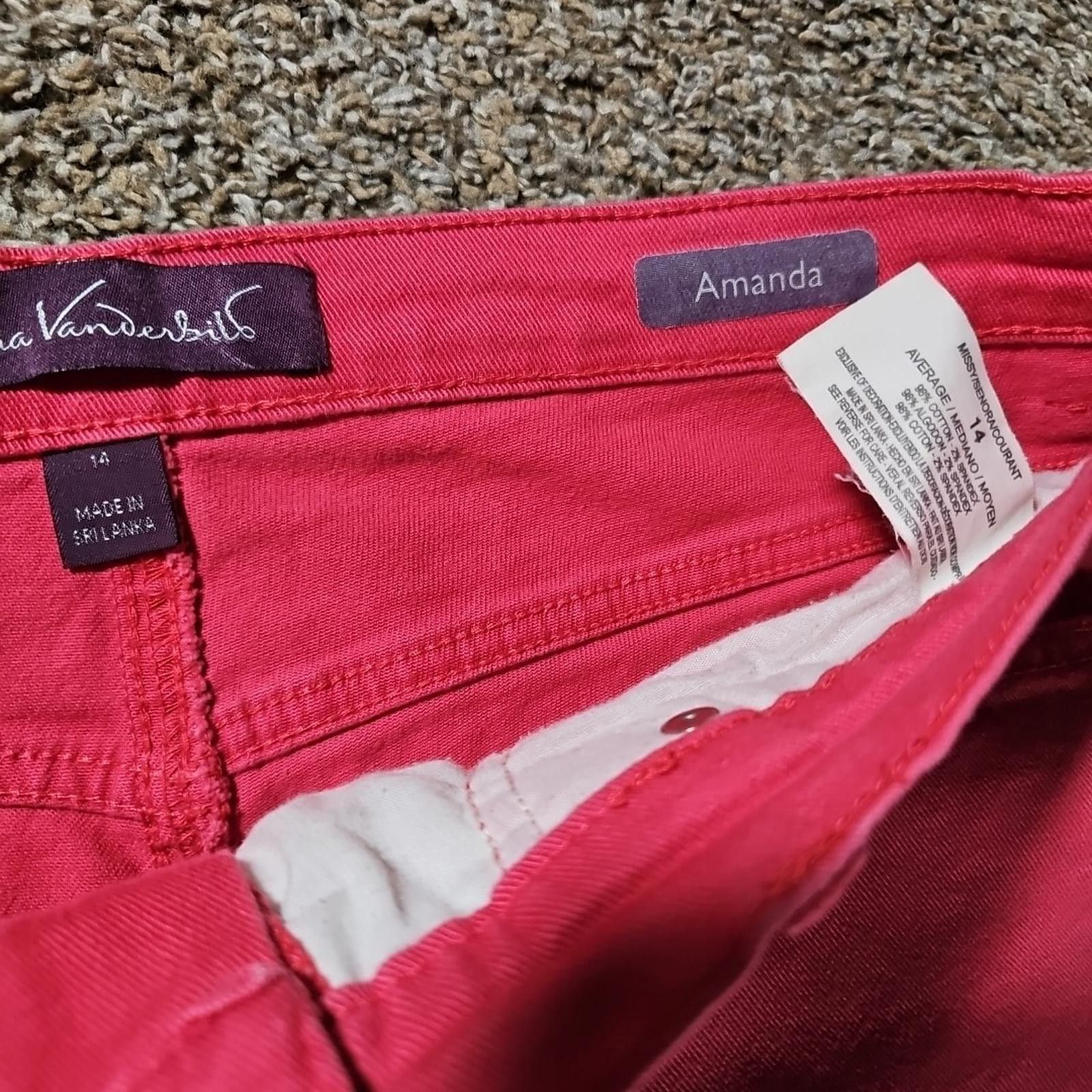 Other Gloria Vanderbilt Amanda HOT Pink Stretch Jeans 14 IronMark? Size 36" / US 14 / IT 50 - 3 Thumbnail