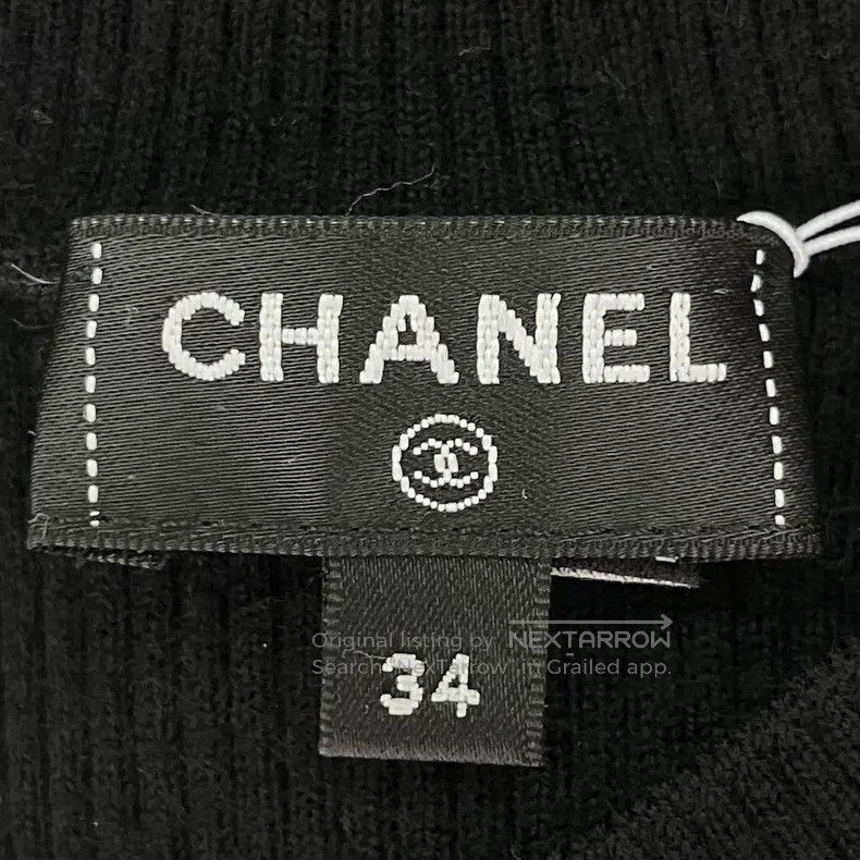 Chanel Chanel 22k thick flower logo knitted undershirt long sleev Size XXS / US 00 / IT 34 - 3 Thumbnail