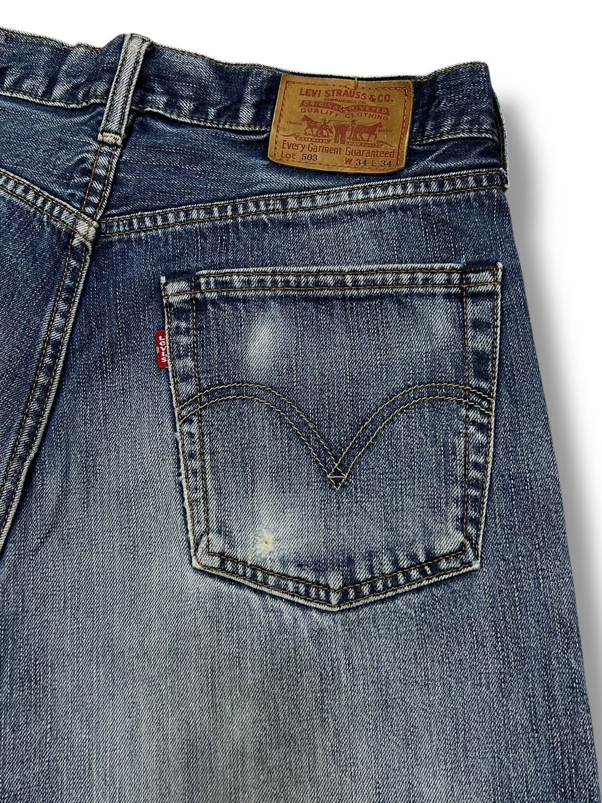 Levi's Baggy Vintage 90s Levi’s 503 Japan - Faded Wash, Distressed Size US 33 - 8 Thumbnail