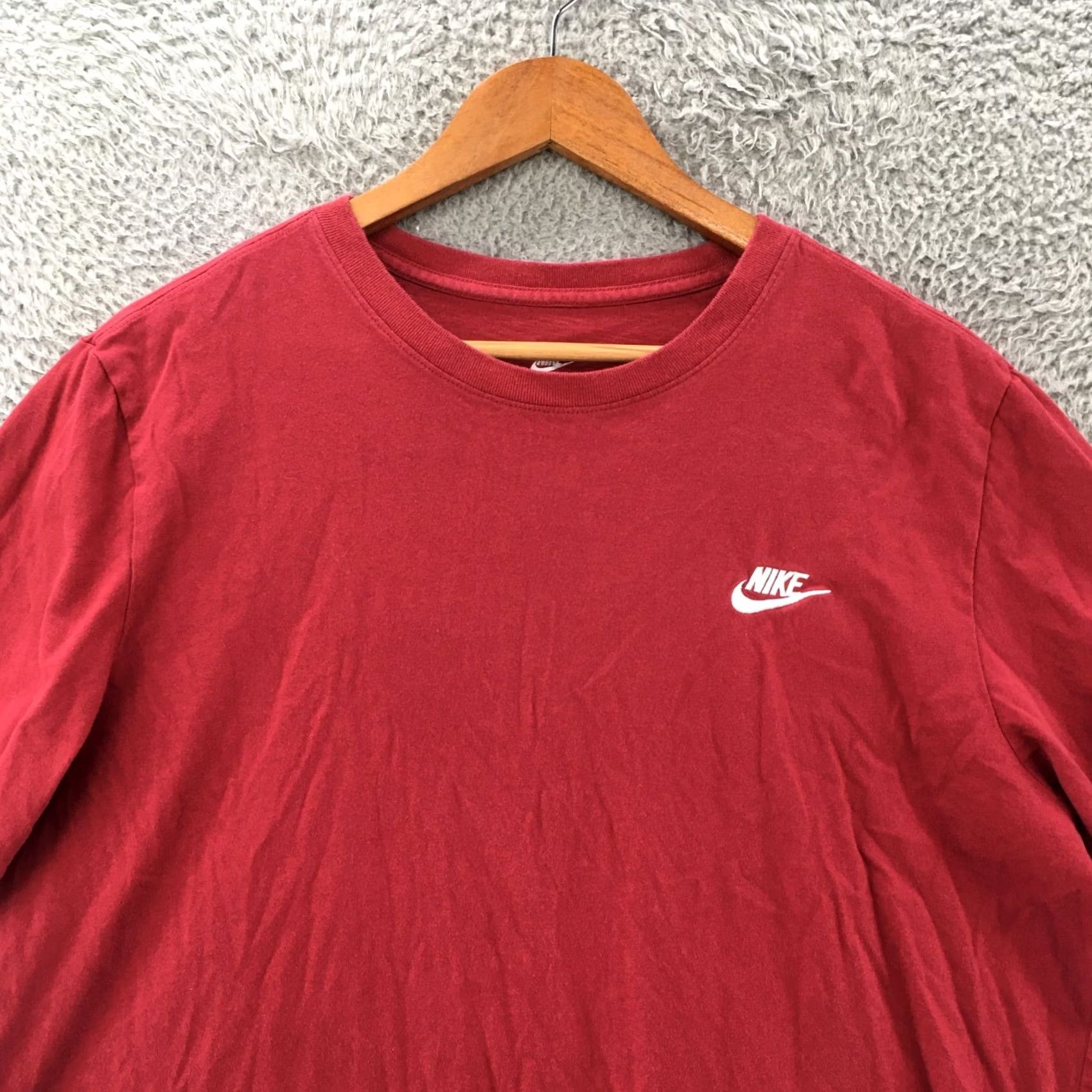 Nike Nike Tee Short Sleeve Mens L Red Cotton Crew Neck Pullover Casual Size US L / EU 52-54 / 3 - 2 Thumbnail
