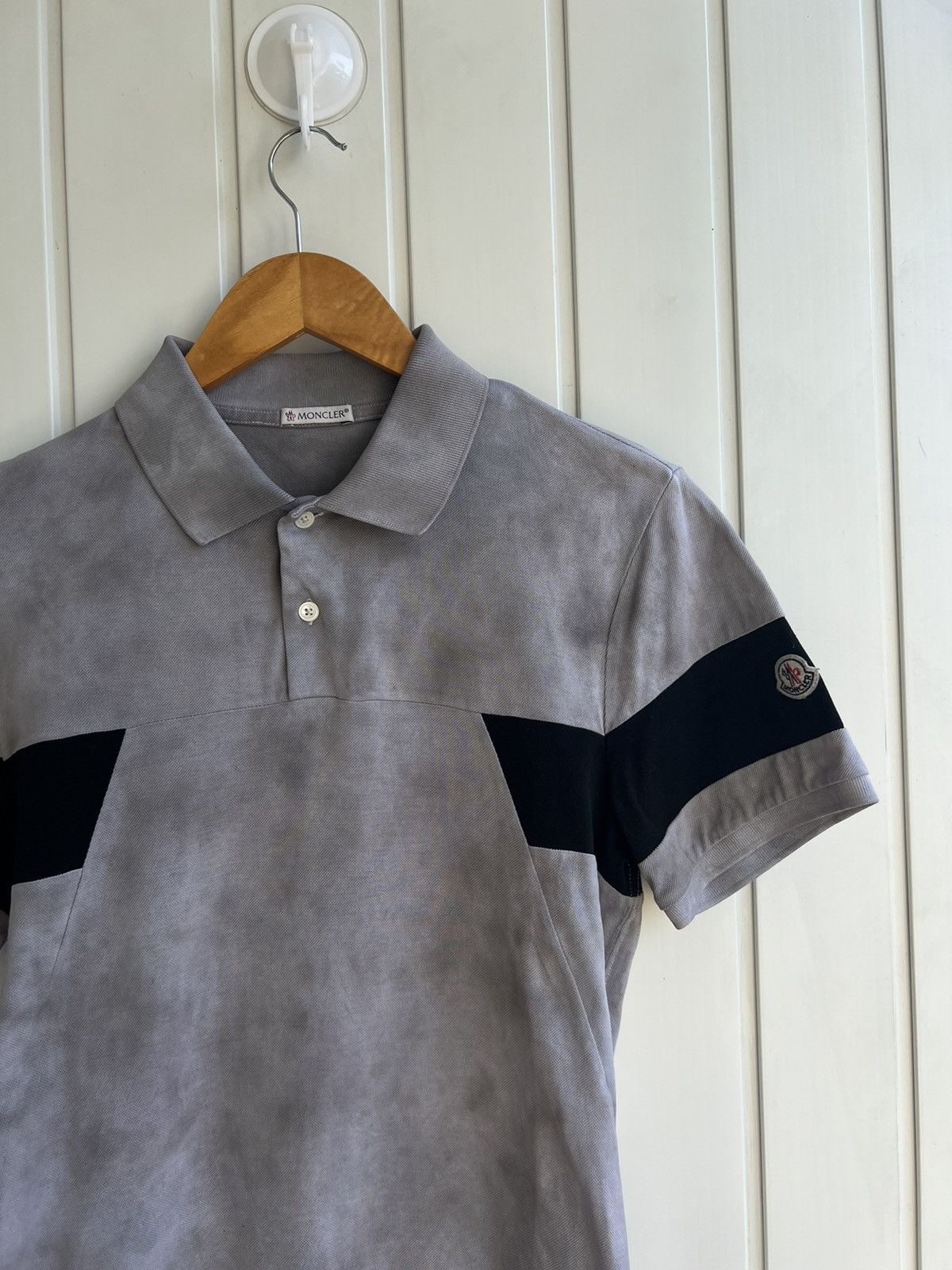 Moncler Moncler Polo Garment Washed T shirt Size US M / EU 48-50 / 2 - 2 Thumbnail