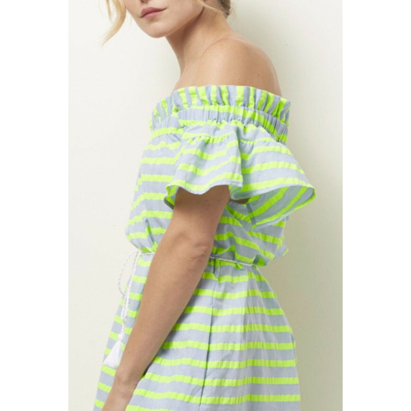 Anthropologie New Corey Lynn Calter Biata Off-The-Shoulder Midi Dress $178 Size S / US 4 / IT 40 - 3 Thumbnail
