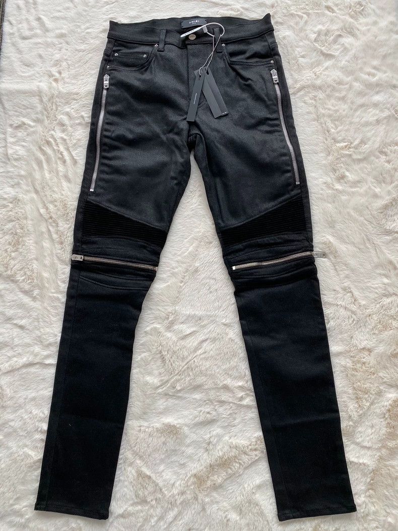 Amiri Amiri Wax Black Glitter mx2 Jean Size US 33 - 1 Thumbnail