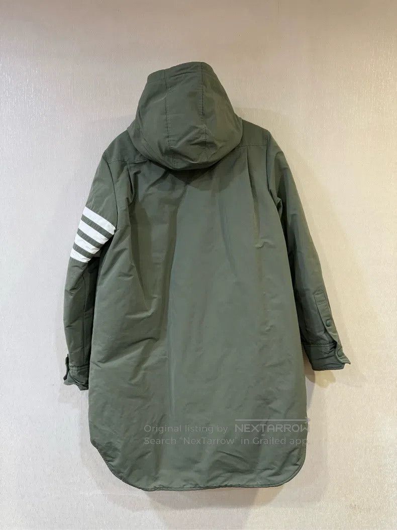 Thom Browne Thom Browne Military Green Long Hooded Down Jacket Size US M / EU 48-50 / 2 - 2 Thumbnail