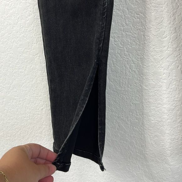 Alexander Wang Alexander Wang Stovepipe Slit Hem Denim Flat Back Trouser De Size 26" / US 2 / IT 38 - 5 Thumbnail
