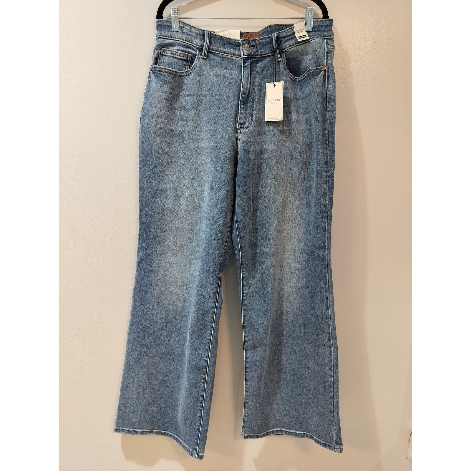 Judy Blue Judy Blue Women's High Waist Wide Leg Jeans - Size 14W Size 34" / US 12 / IT 48 - 1 Thumbnail