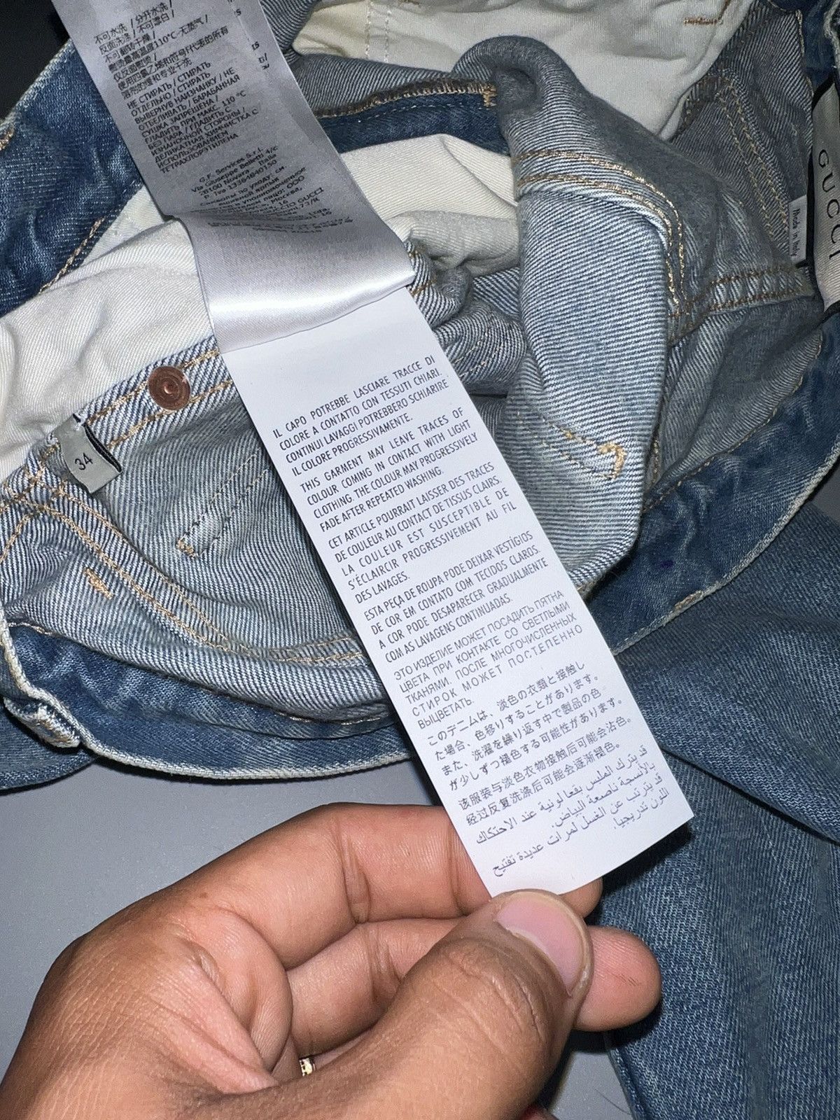Gucci Gucci Marble Wash Jeans Size US 31 - 21 Thumbnail