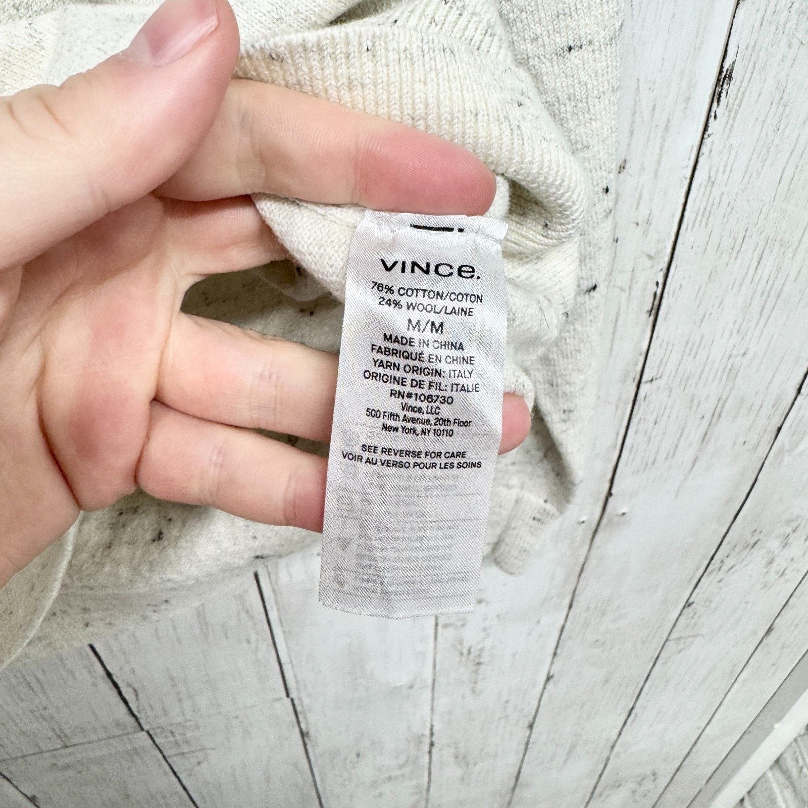 Vince Vince Sweater Size Medium Wool Crewneck Long Sleeve Blouse Size M / US 6-8 / IT 42-44 - 4 Thumbnail