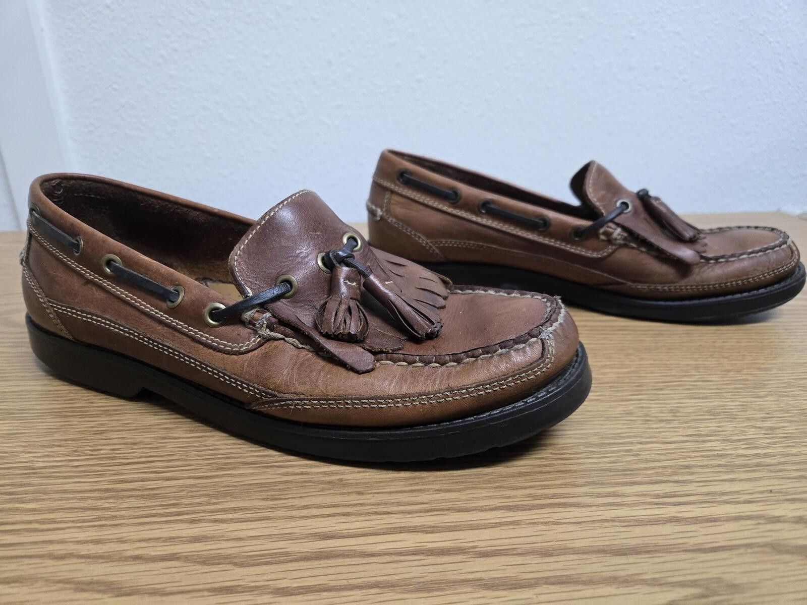 Bass Bass Brown Leather Loafers Kiltie Tassel Sz 9.5M 90s Preppy Size US 9.5 / EU 42-43 - 2 Thumbnail