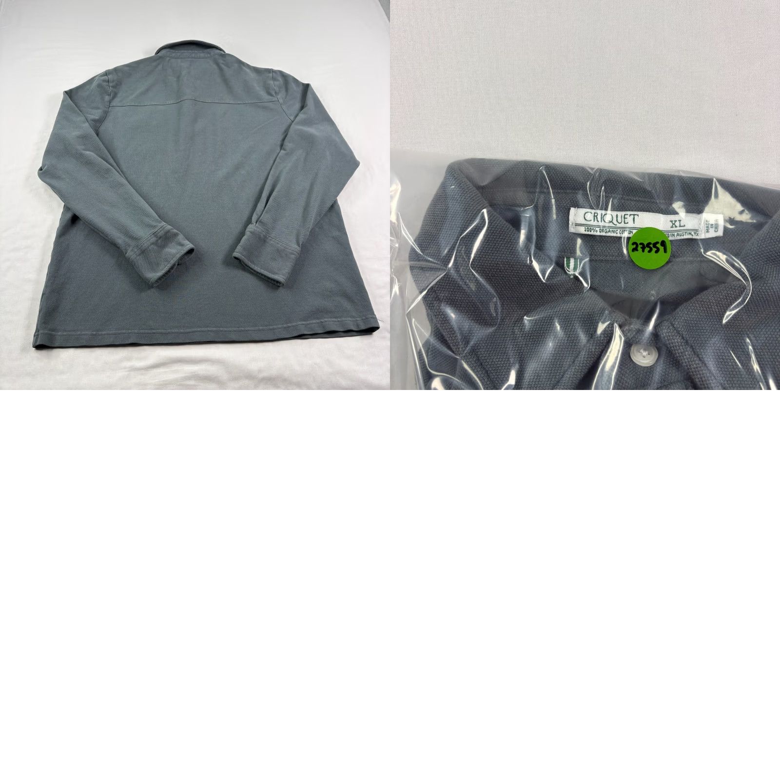 Vintage VINTAGE Criquet Polo Shirt Mens XL Gray Long Sleeve Pocket Preppy Casual Organic Cotton Size US XL / EU 56 / 4 - 8 Thumbnail