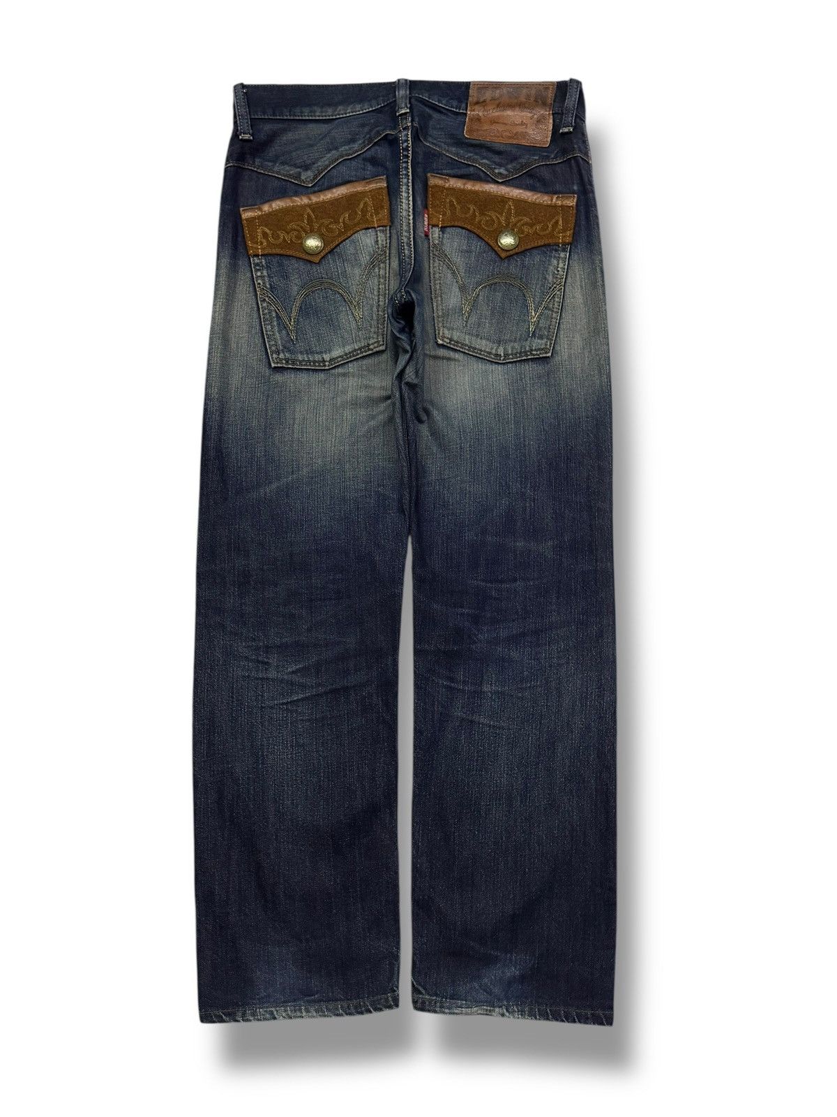Edwin EDWIN 00s EVS403 Exclusive Vintage Japan Made Denim Jeans 33 Size US 33 - 3 Thumbnail