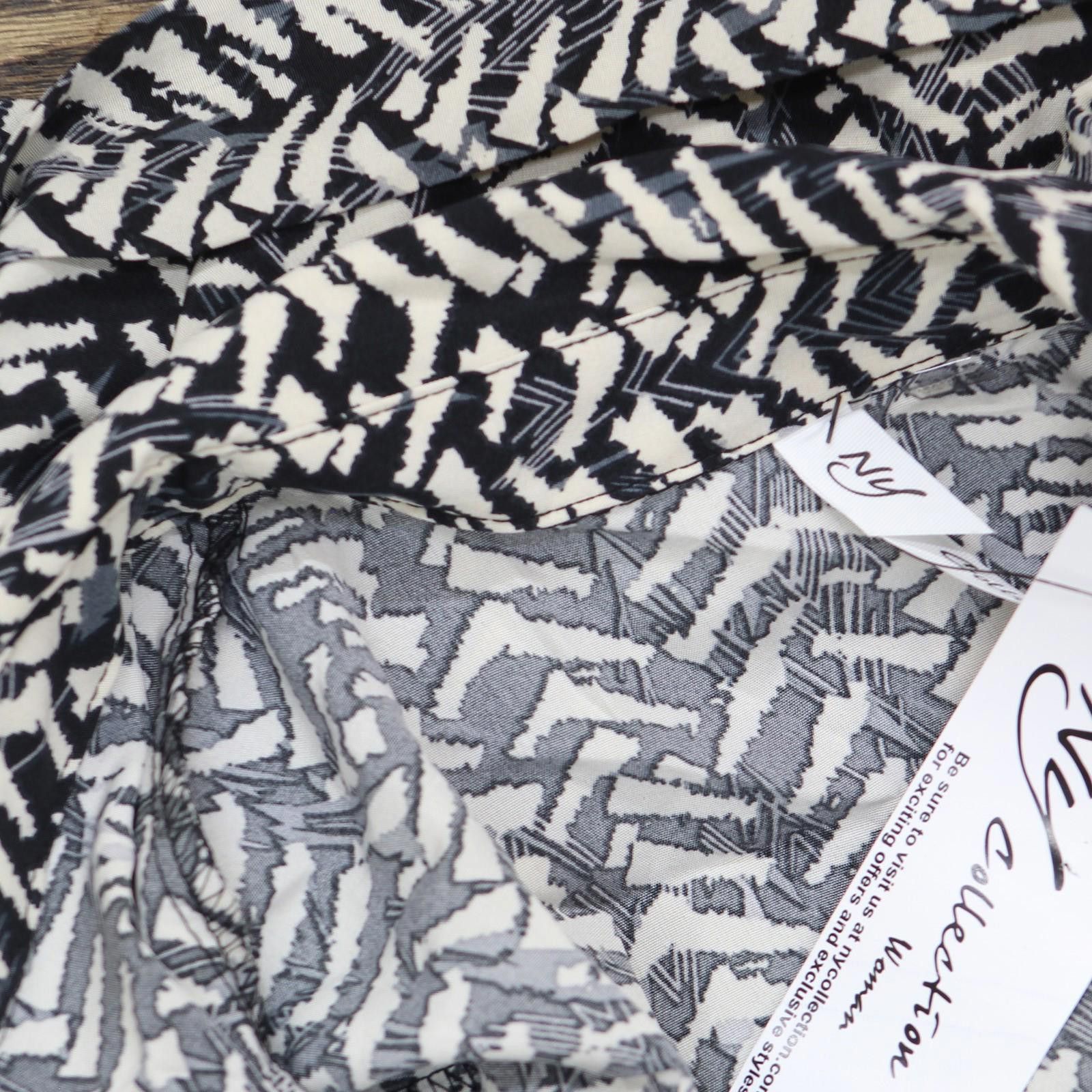 Other Nwt Ny Collection Size Shirt Dress Black White Zig Zag 1x Size XL / US 12-14 / IT 48-50 - 3 Thumbnail