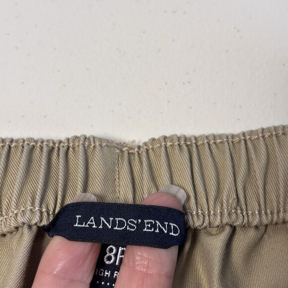 Lands' End Lands' End Ladies Khaki High Rise Straight Leg Pants 8P Size 30" / US 8 / IT 44 - 5 Thumbnail