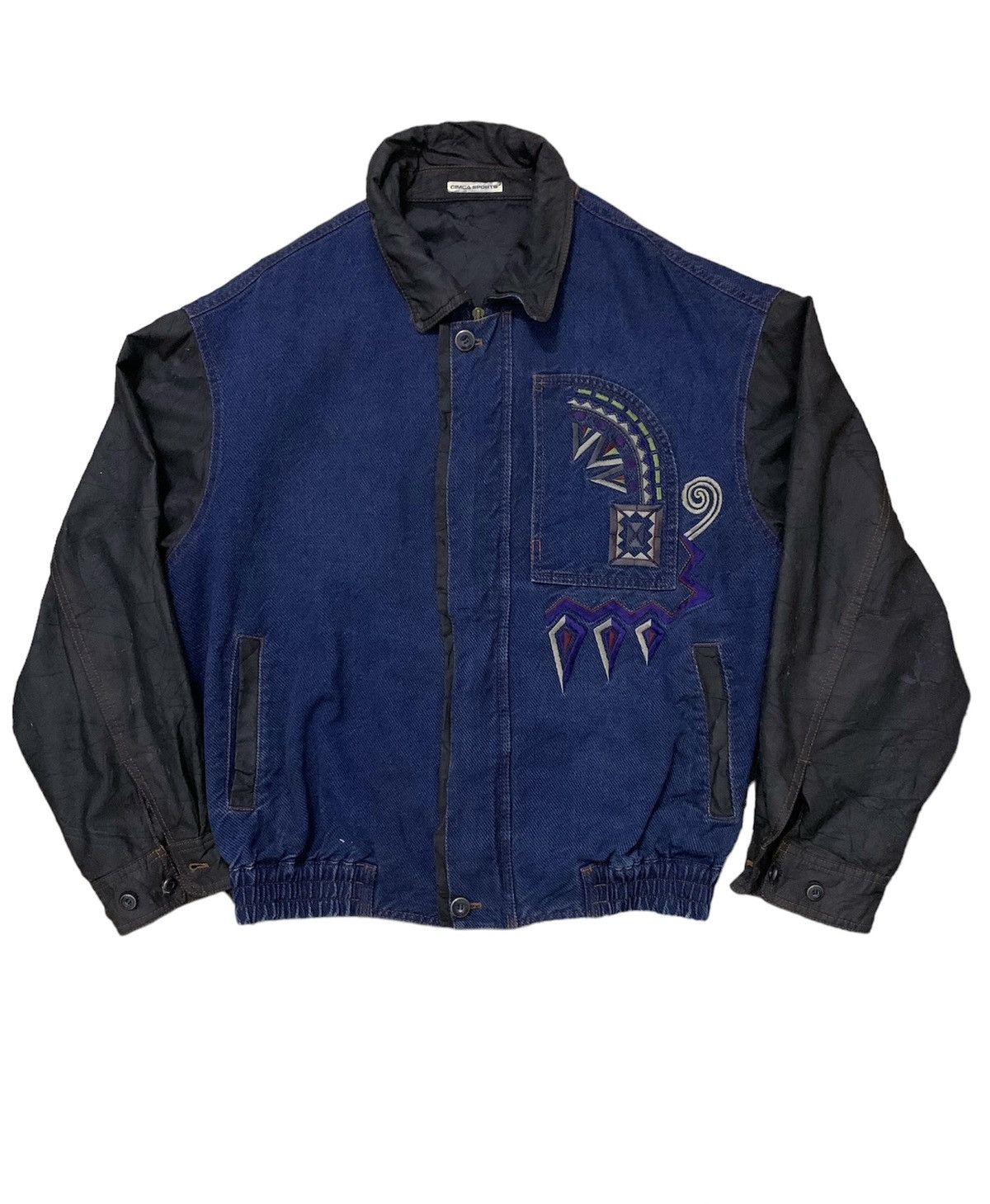 Other Vintage ART Denim/Varsity patch pocket Jacket(B) Size US L / EU 52-54 / 3 - 1 Thumbnail