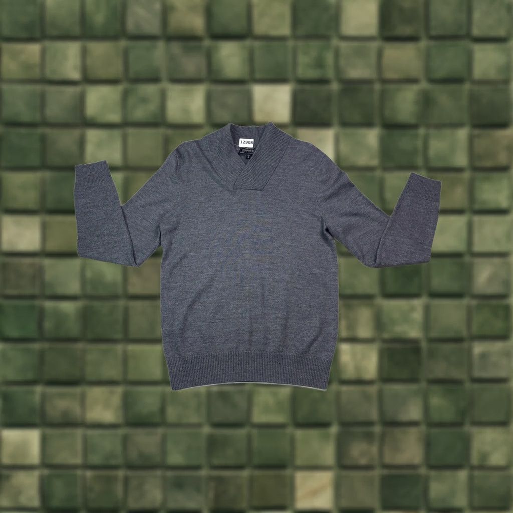 Express Express Merino Wool High Neck Gray Knit Sweater Men’s M Size US M / EU 48-50 / 2 - 1 Thumbnail