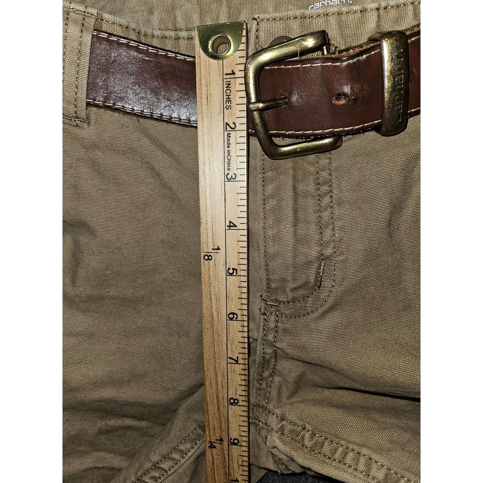 Carhartt Carhartt Pants Womens 10 Brown Rugged Flex Original Fit W/Carhartt Belt Workwear Size 32" / US 10 / IT 46 - 5 Thumbnail