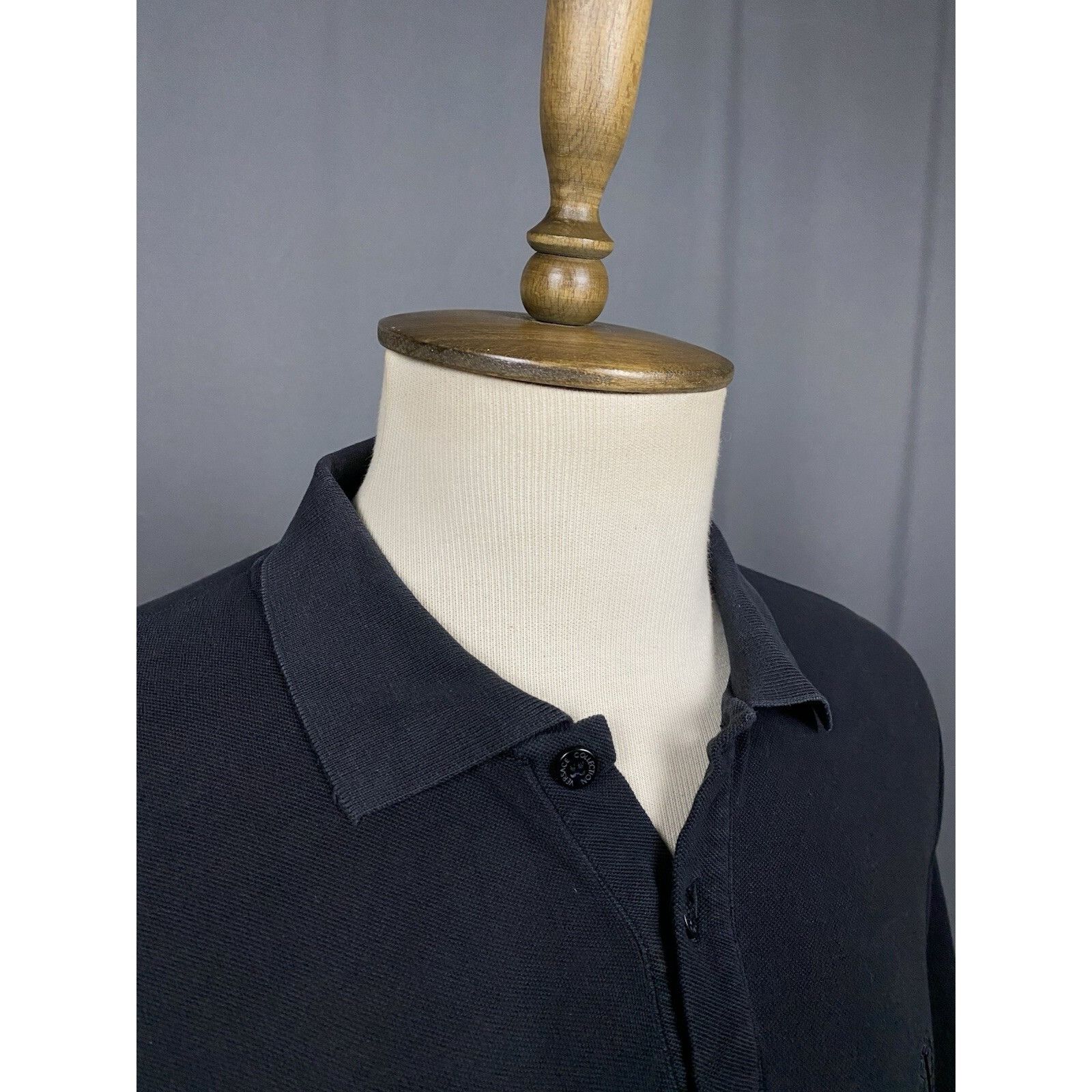 Versace Vesace Small Logo VTG Men's Black Polo T-Shirt Size S-M Size US M / EU 48-50 / 2 - 6 Thumbnail