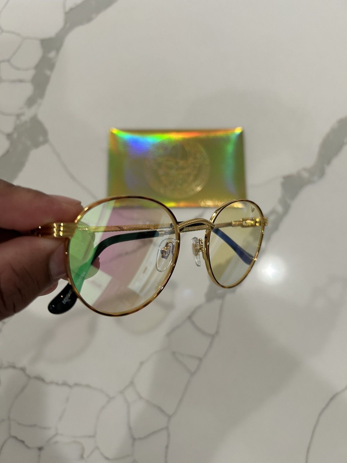 Vintage Frames Company UPSCALE VANDAL X VINTAGE FRAMES YELLOW GOLD & WHITE GOLD SET Size ONE SIZE - 5 Thumbnail