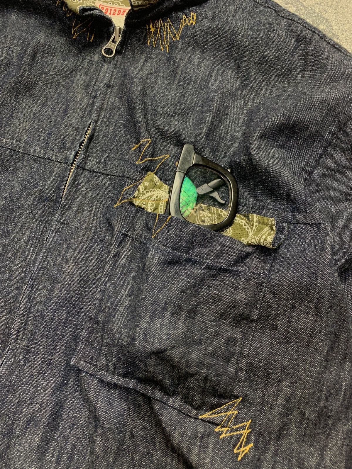 20471120 🐍 291295 = Homme Denim Zip Up Shirts Size US M / EU 48-50 / 2 - 3 Thumbnail