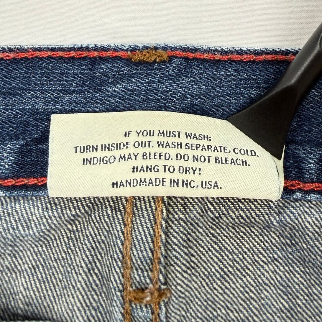 Raleigh Denim Raleigh Denim Straight Selvedge Jeans 33 Made in USA Size 33" - 12 Thumbnail