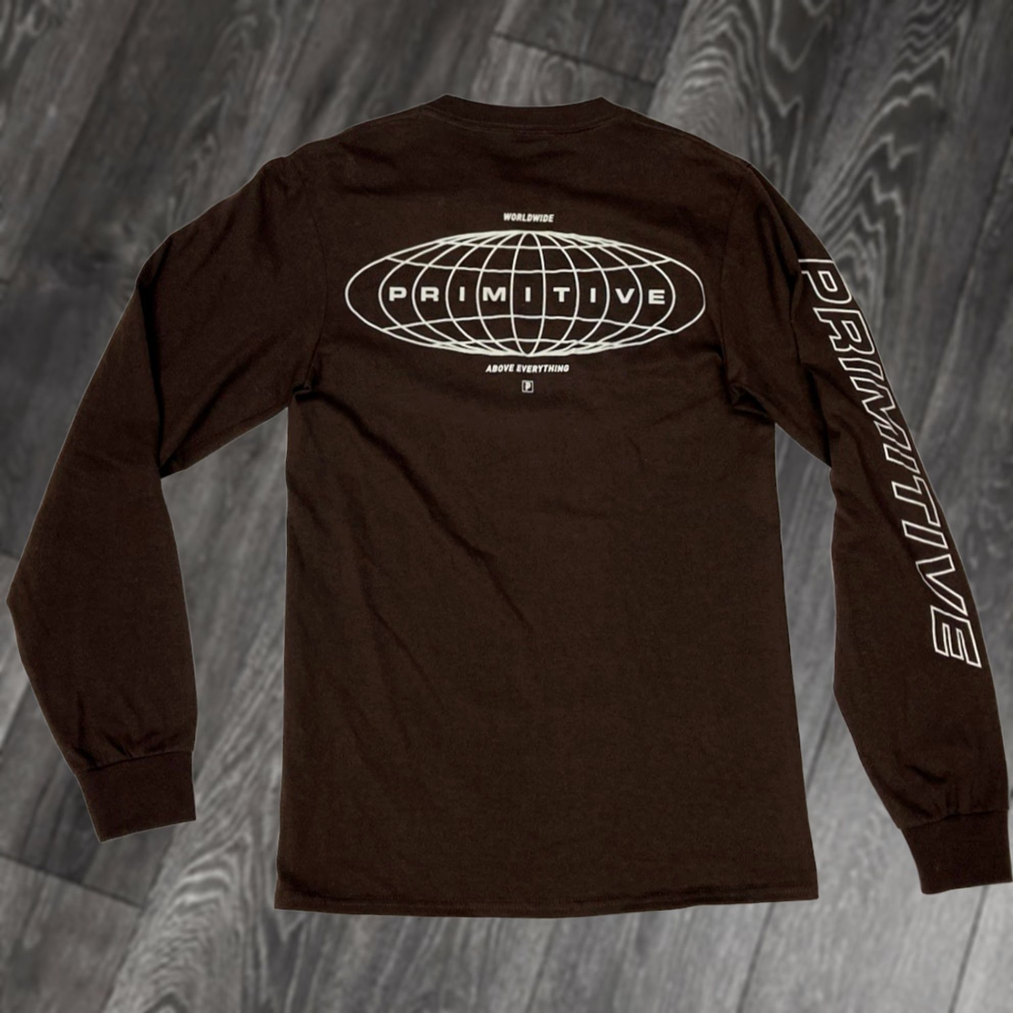 Primitive VINTAGE Primitive Worldwide Graphic T-shirt Men Small Brown Long Sleeve Size US S / EU 44-46 / 1 - 1 Thumbnail