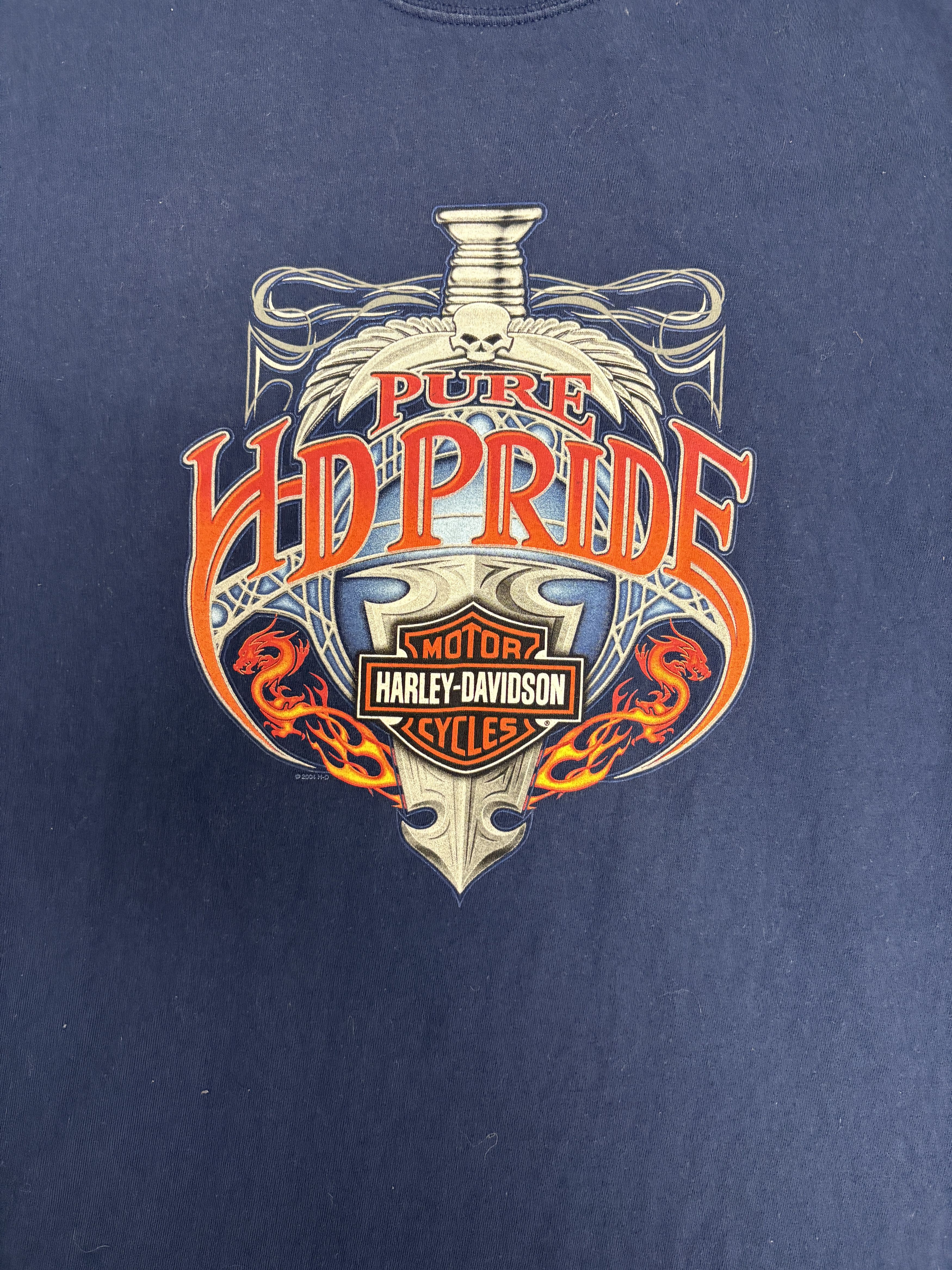 Vintage Harley Davidson Tennessee Vintage Blue T-Shirt Tee Size US L / EU 52-54 / 3 - 2 Thumbnail