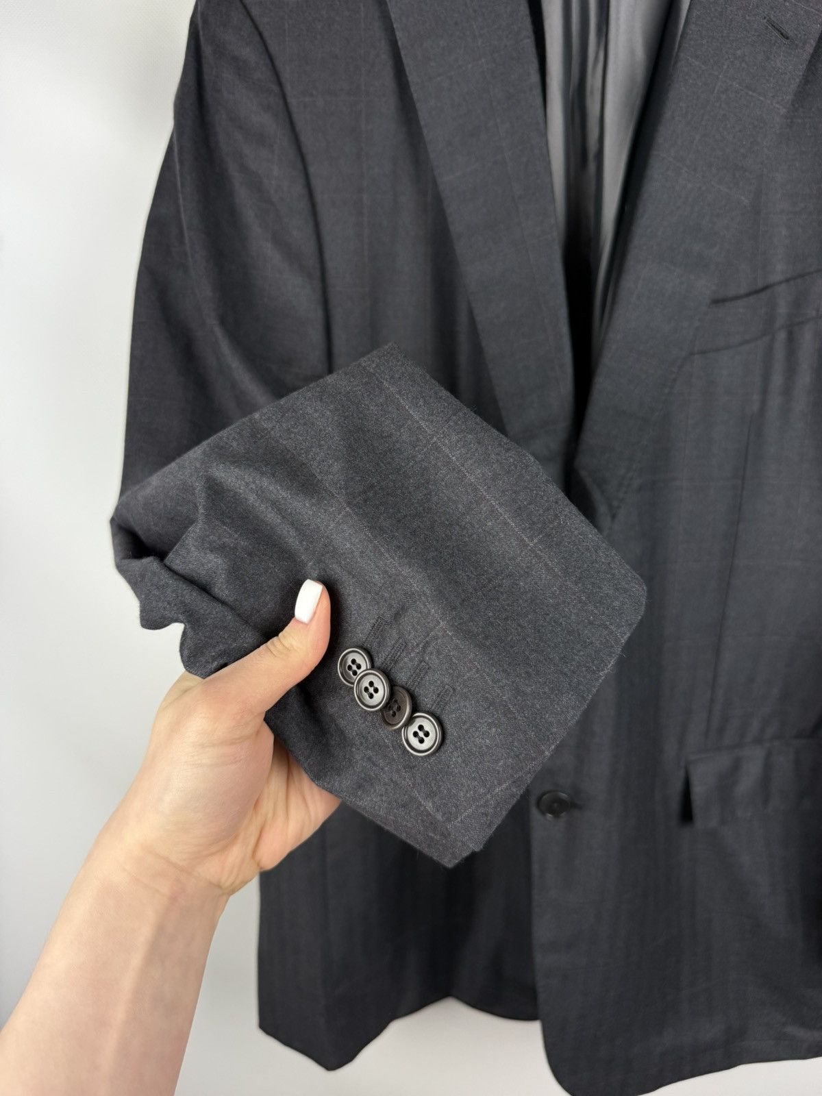 Ermenegildo Zegna Ermenegildo Zegna Mila Checked Wool Blazer Jacket Sportcoat Size 46R - 10 Thumbnail