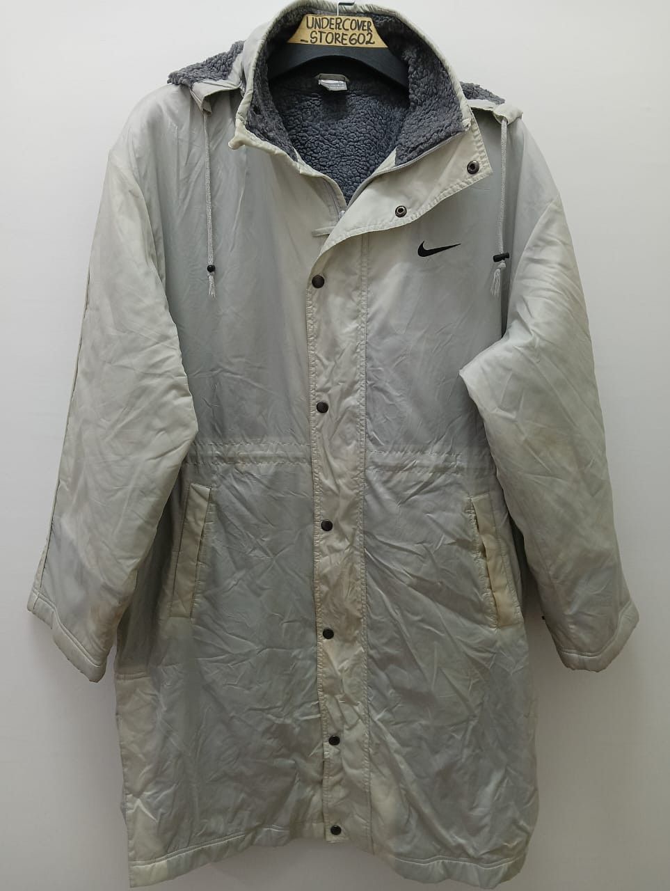 Vintage 🔥Vintage 90s NIKE SWOOSH Parka Long Jacket Size US XL / EU 56 / 4 - 1 Thumbnail
