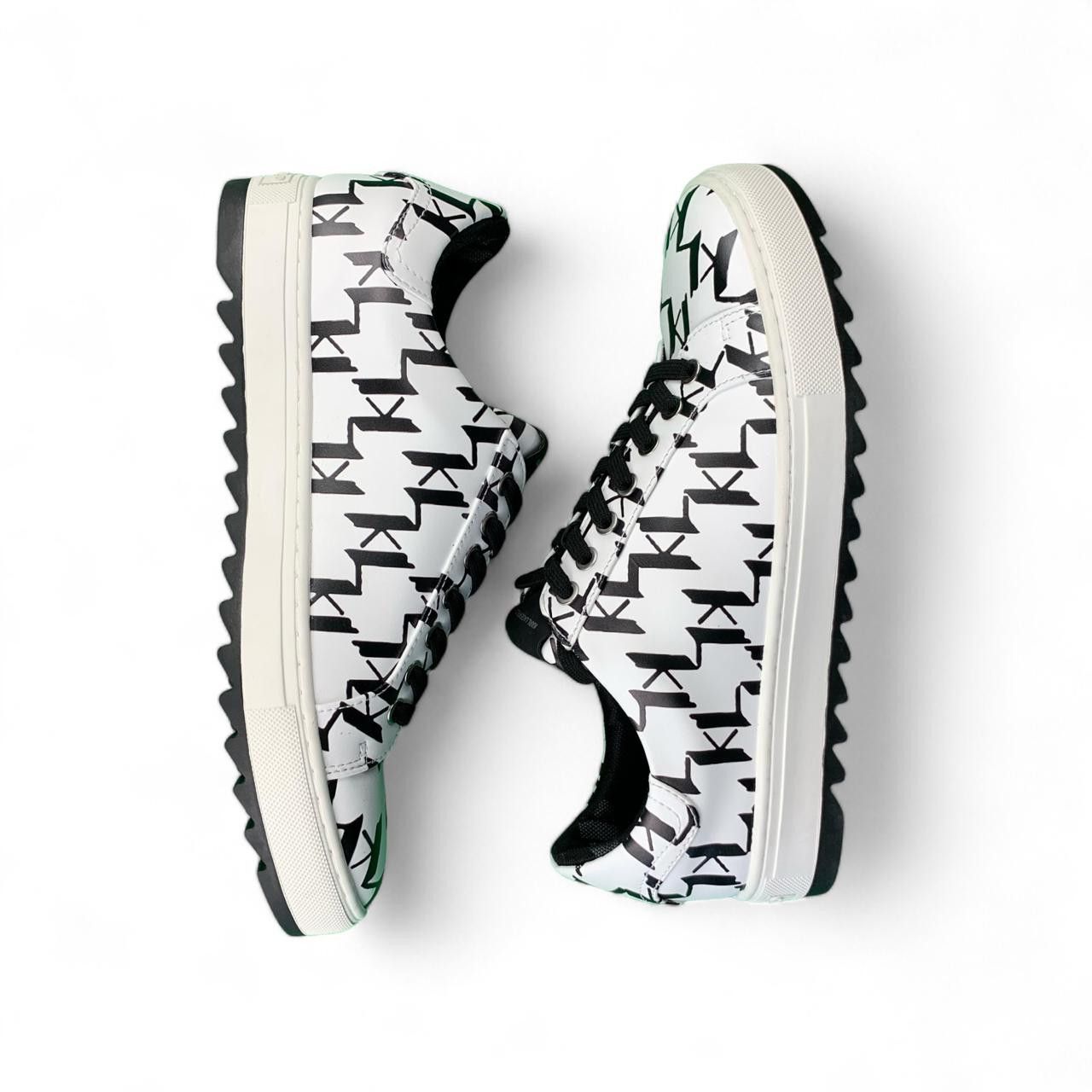 Karl Lagerfeld KARL LAGERFELD - White Leather Sneakers Logo Size US 10.5 / EU 43-44 - 6 Thumbnail