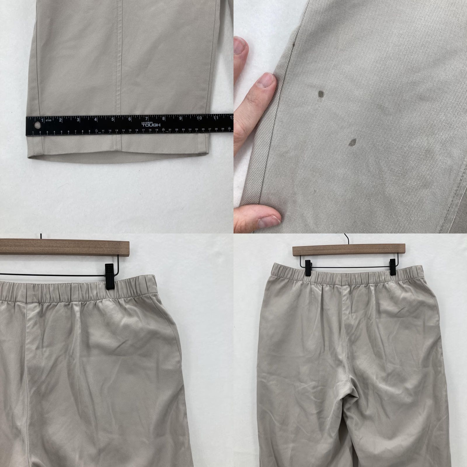 J. Jill Pure Jill Pants Womens XL Petite Beige Pumice Tencel Cotton Straight Leg Pull On Size 40" / US 18 - 9 Thumbnail