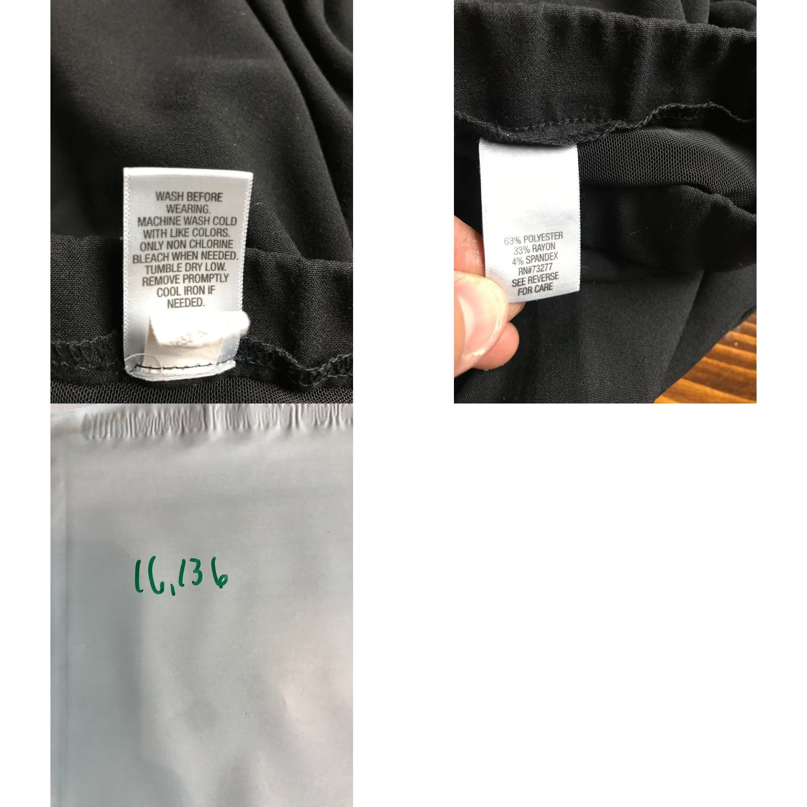 Vintage Dana Buchman Women's Pants Size 12 Short Black Dress Pants Straight Size 34" / US 12 / IT 48 - 8 Thumbnail
