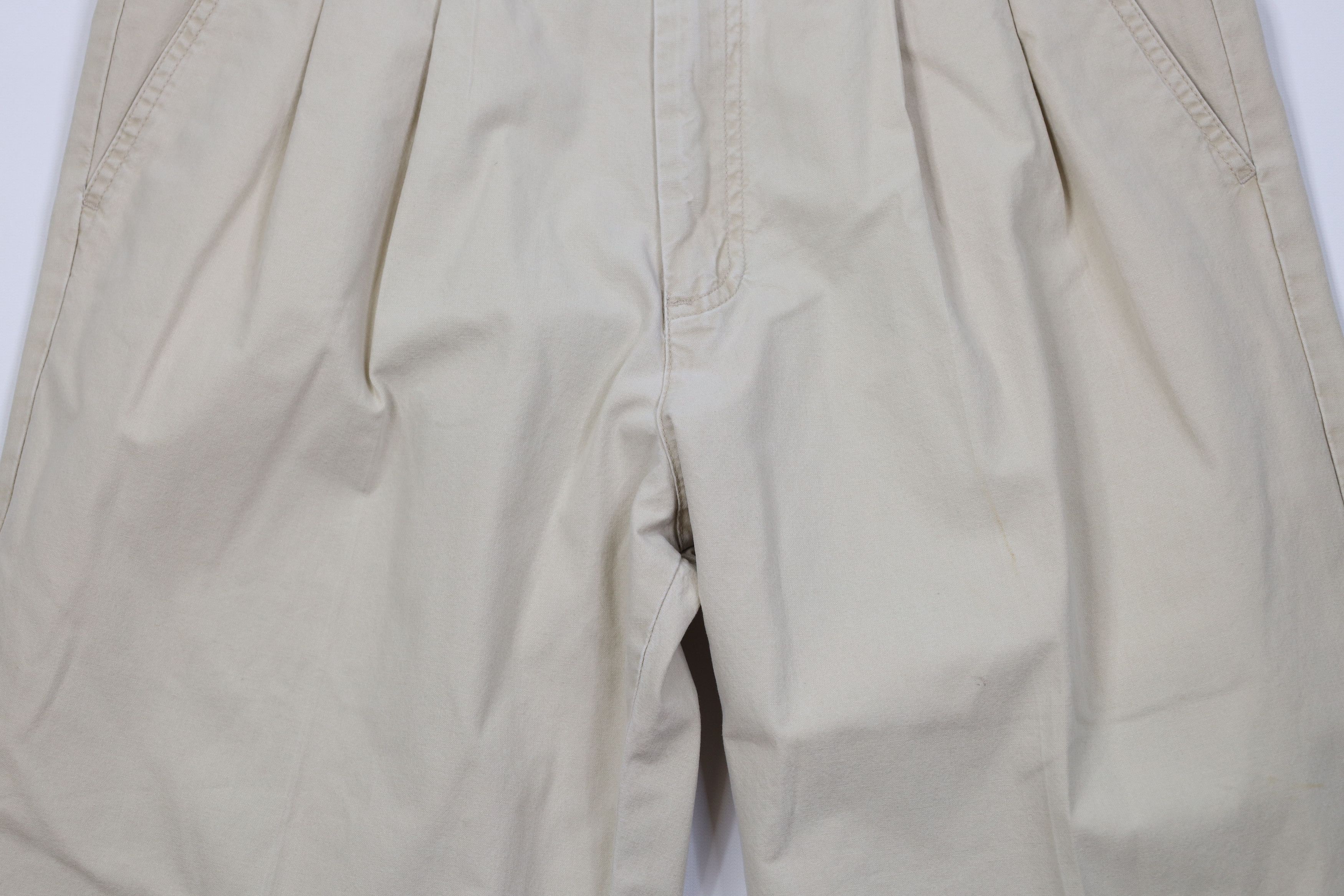 L.L. Bean Vintage 90s LL Bean Weight Wide Leg Pants Stonewash Beige Size US 32 / EU 48 - 3 Thumbnail