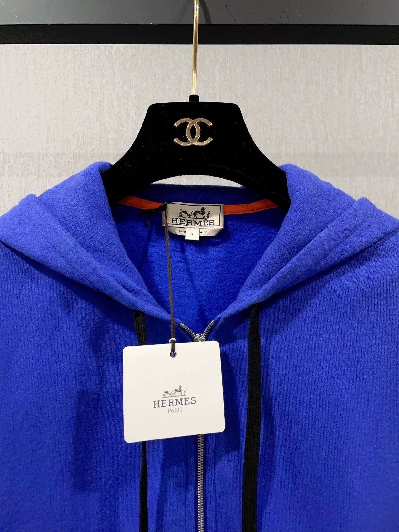 Hermes Hermes Blue Hooded Casual Sweatshirt Size US S / EU 44-46 / 1 - 3 Thumbnail
